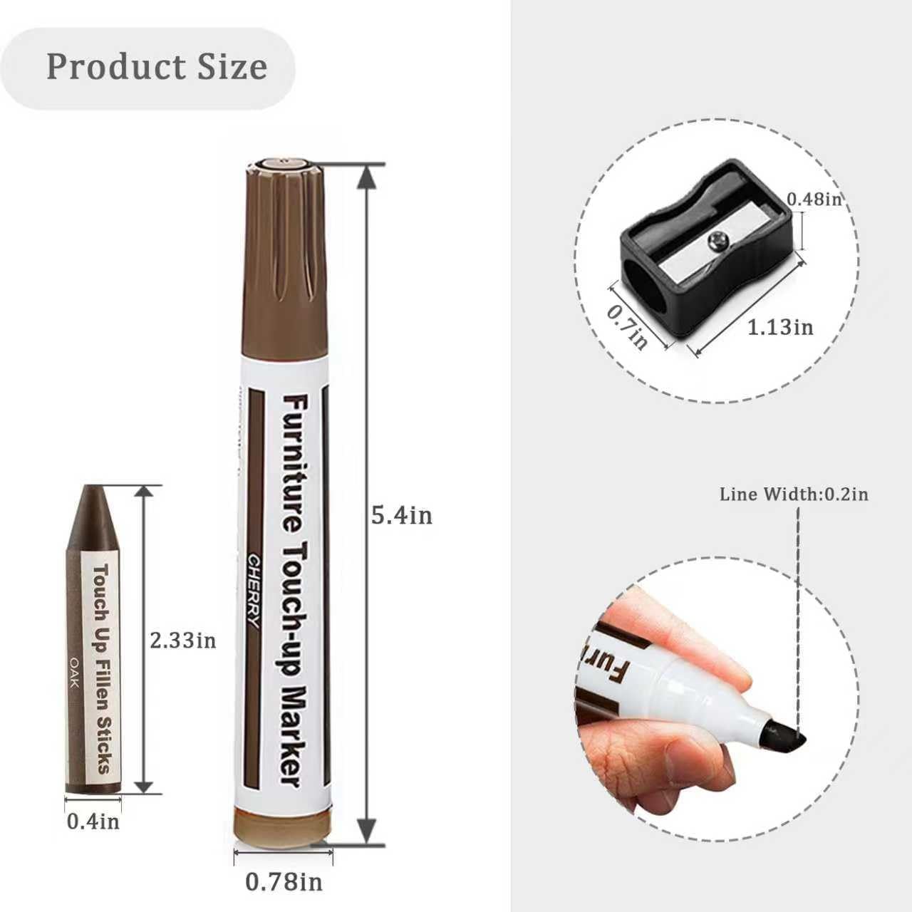 Wooden urniture loor Scratch Repair Markers and Wax Sticks or Stains, Scratches, Wood loors, Tables, Desks, Carpenters, Bedposts, Touch Ups, and Cover Ups (Set o 13) - Image 2
