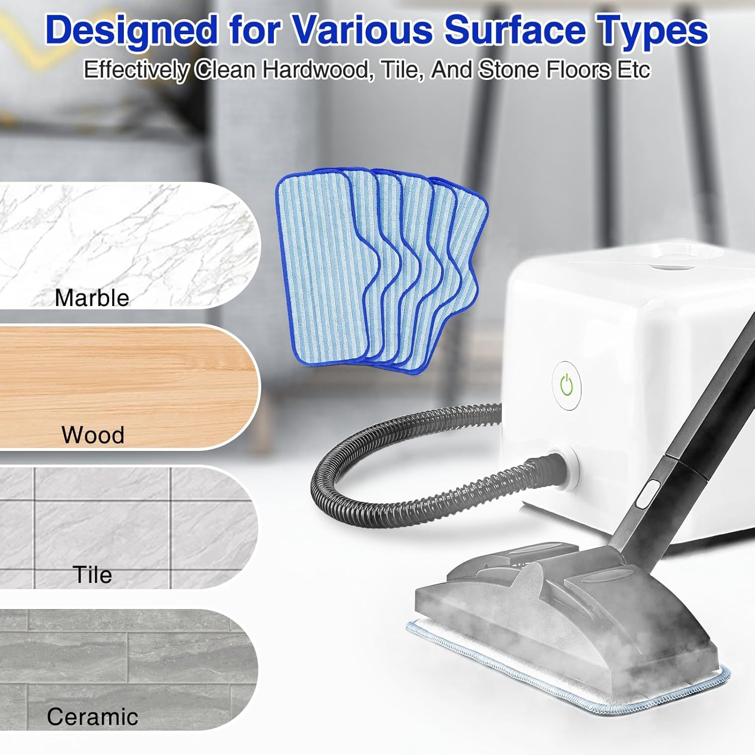 6 Pack Microiber Pads Compatible with Dupray Neat Steam Cleaner, Durable, Reusable and Machine Washable - Image 6