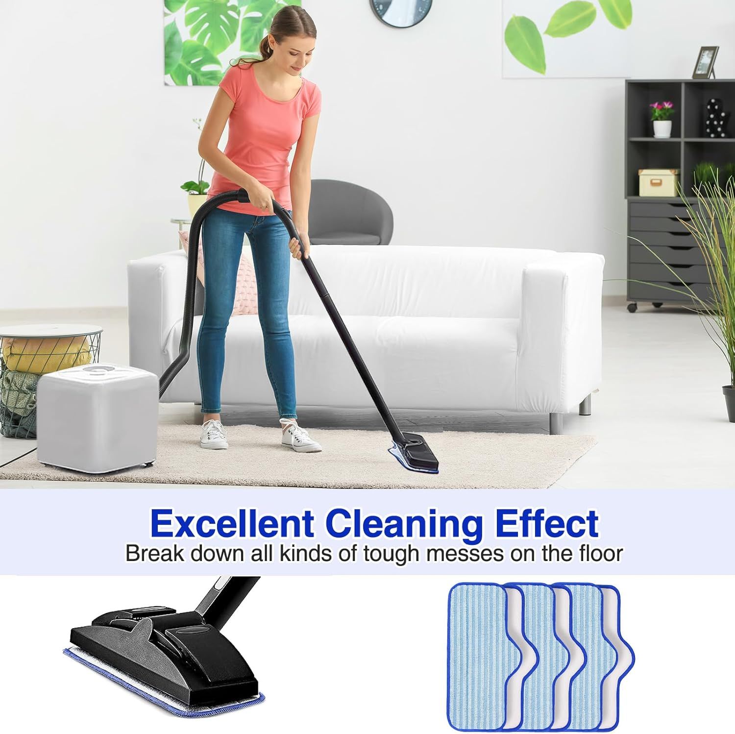 6 Pack Microiber Pads Compatible with Dupray Neat Steam Cleaner, Durable, Reusable and Machine Washable - Image 8