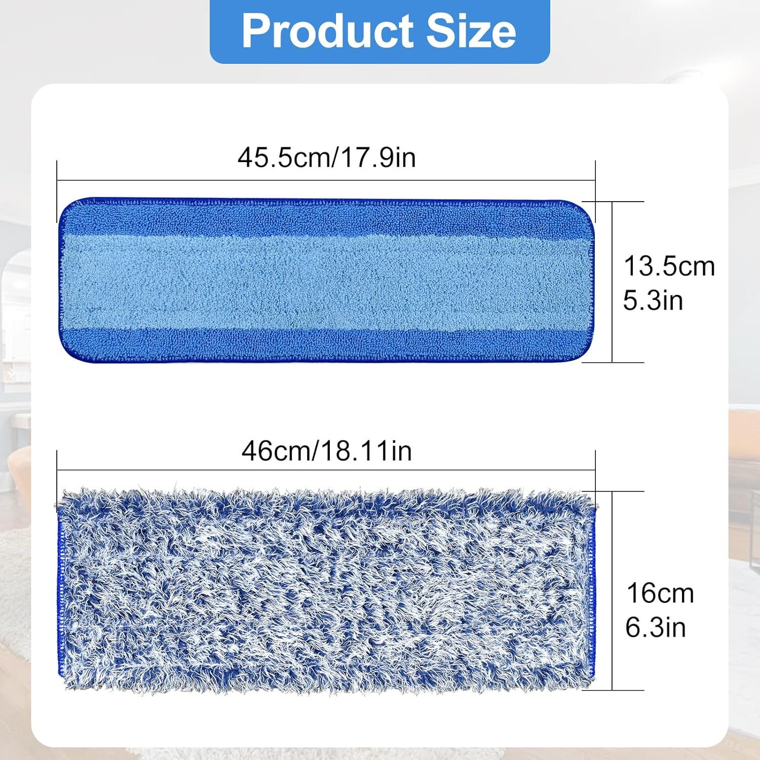4 Pack Microiber Cleaning Pad or Bona Mop Sae or Hardwood & Hard Surace loors Dry Wet loor Cleaning - Includes 2 Microiber Cleaning Pad and 2 Dusting Pad - Microiber Mop Pads or 18Inch Mop - Image 7