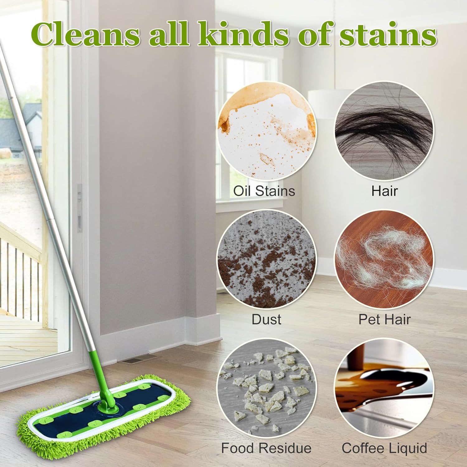 XL Mop Pads Compatible with Swier XL Sweeper, X-Large Dry Sweeping Cloths, XL Wet Pads Reills, Reusable Washable Microiber Heavy Duty Wet Mopping Cloths or Hardwood loor Cleaning, 4 Pack - Image 4