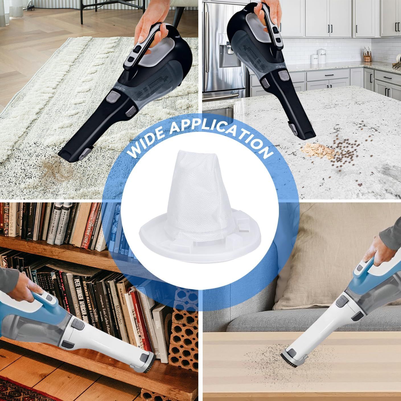 HNVC10 ilter Replacement or Black and Decker Dustbuster Hand Vacuum HNVC115J06, HNVC115B22, HNVC215B10, HNV215B12, HNVC215BW52, HNVC220BCZ01, HNVC220BCP07 (12 Pack) - Image 7