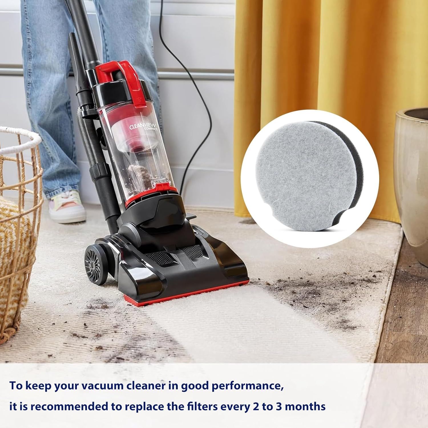 4 Pack ilter Replacement or Bissell Powerorce Compact Lightweight Vacuum Cleaner 1520 2112, Compatible with Bissell Turbo Bagless 2690 Cleanview 3508 Cleaner, Compare to Part #1604896/160-4896 - Image 5