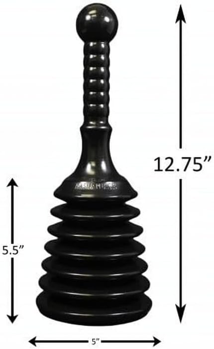 Master Plunger MPS4 Sink & Drain Plunger for Kitchen Sinks, Bathroom Sinks, Showers, and Bathtubs. Small and Strong Design with Large Bellows Commercial & Residential Use, Black - Image 2