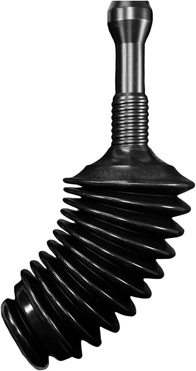 Master Plunger MP500-B3 Heavy Duty Bathroom Toilet Plunger Kit with Short Bucket/Caddy. Equipped with Air Release Valve, Black - Image 3