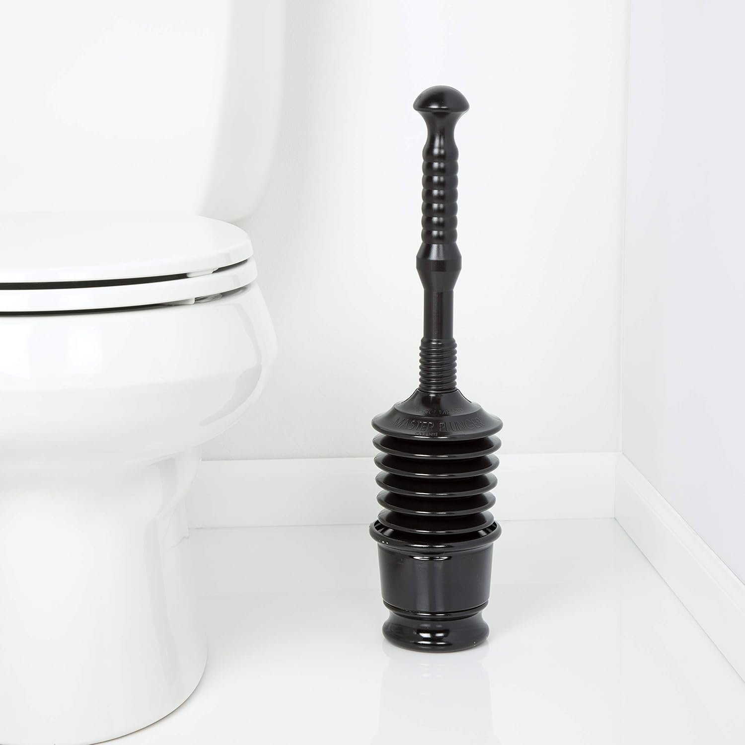 Master Plunger MP500-B3 Heavy Duty Bathroom Toilet Plunger Kit with Short Bucket/Caddy. Equipped with Air Release Valve, Black - Image 7