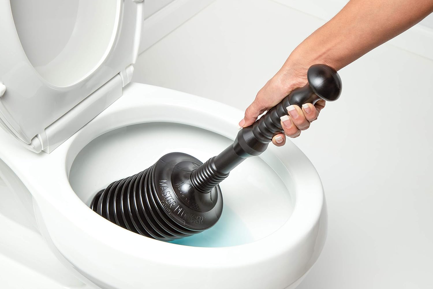 Master Plunger MP500-B3 Heavy Duty Bathroom Toilet Plunger Kit with Short Bucket/Caddy. Equipped with Air Release Valve, Black - Image 8