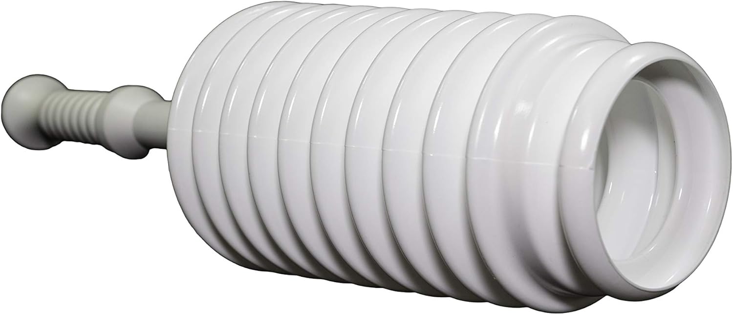 Master Plunger MP500-B4 Heavy Duty Bathroom Toilet Plunger Kit with Short Bucket. Equipped with Air Release Valve, White - Image 5