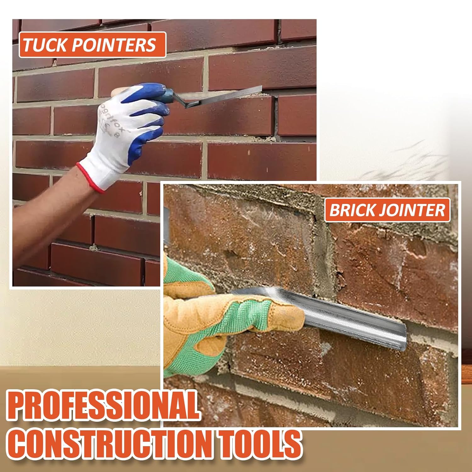 Biaungdo 3 Pack Tile Grout Masonry Mortar Bag & Brick Jointer & Tuck Pointers, Heavy Duty Piping Bags Grout Sealer Bag for Tile Installation(Blue) - Image 5