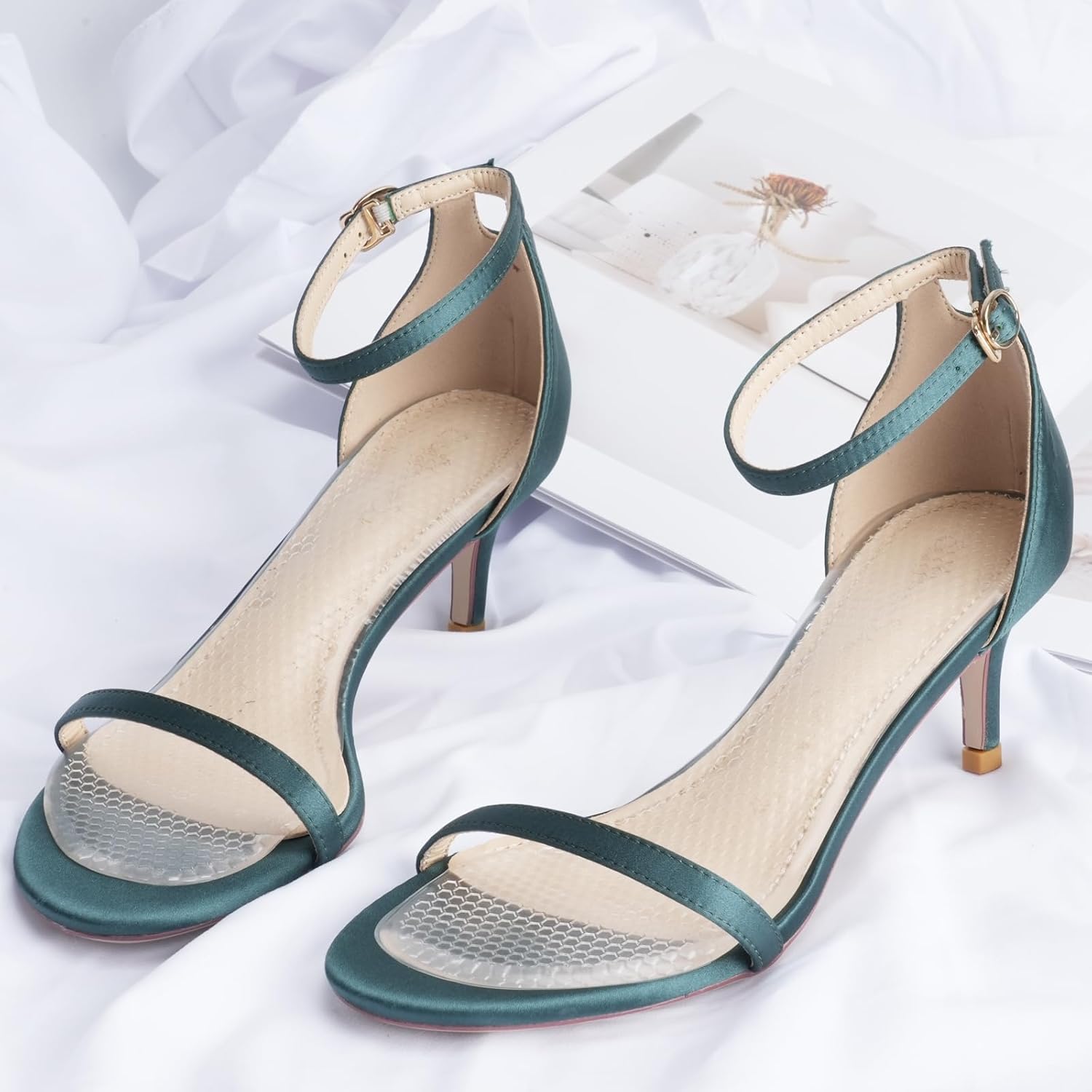 2 Pairs High Heel Inserts Women, Self-Adhesive Gel Sandal Inserts Insoles, New Anti Slip Design Comfort Insert, 3/4 Length Dress Shoe Inserts Pain Relief, Shock & Sweat Absorption, 2 Clear S - Image 5