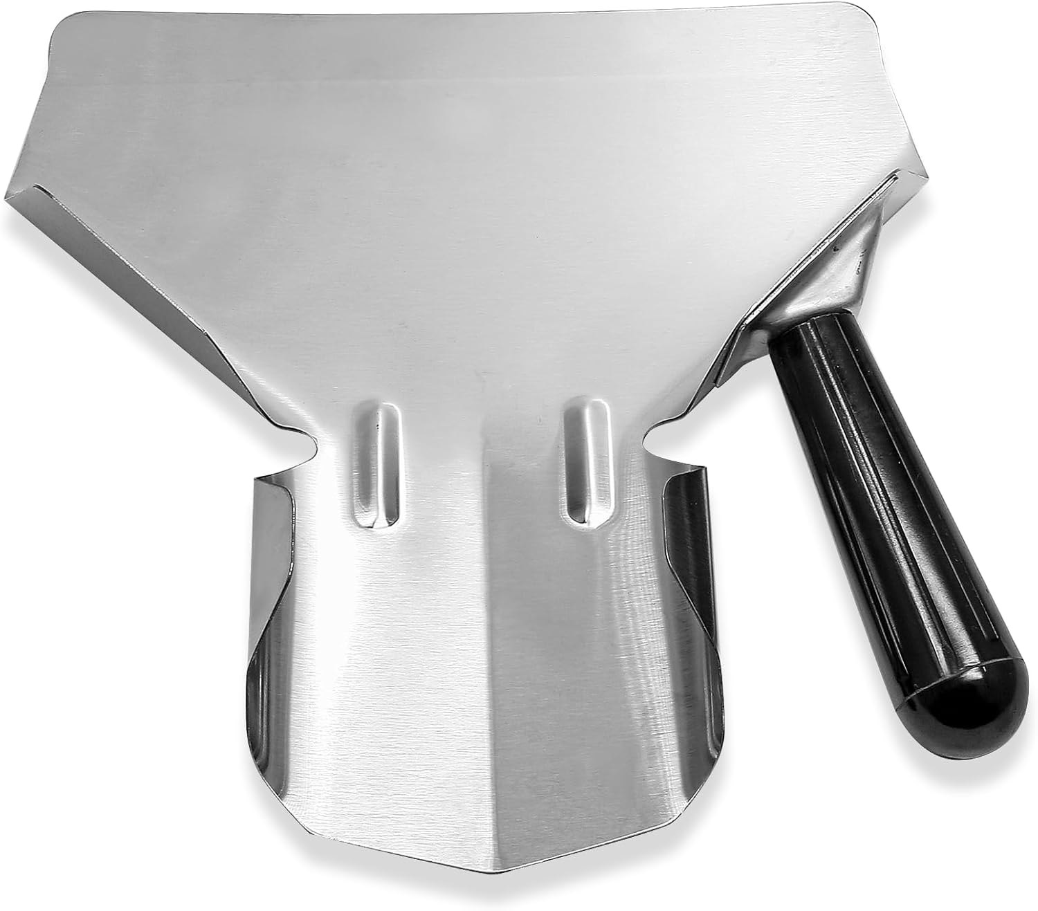 Biaungdo Stainless Steel French Fry Popcorn Scoop, Metal Popcorn Scoop, French Fry Bagger, Quick Fill Tool for Bags & Boxes, Multipurpose Scooper for Food, Fries, Snacks, Desserts, Ice(Right Handle) - Image 1
