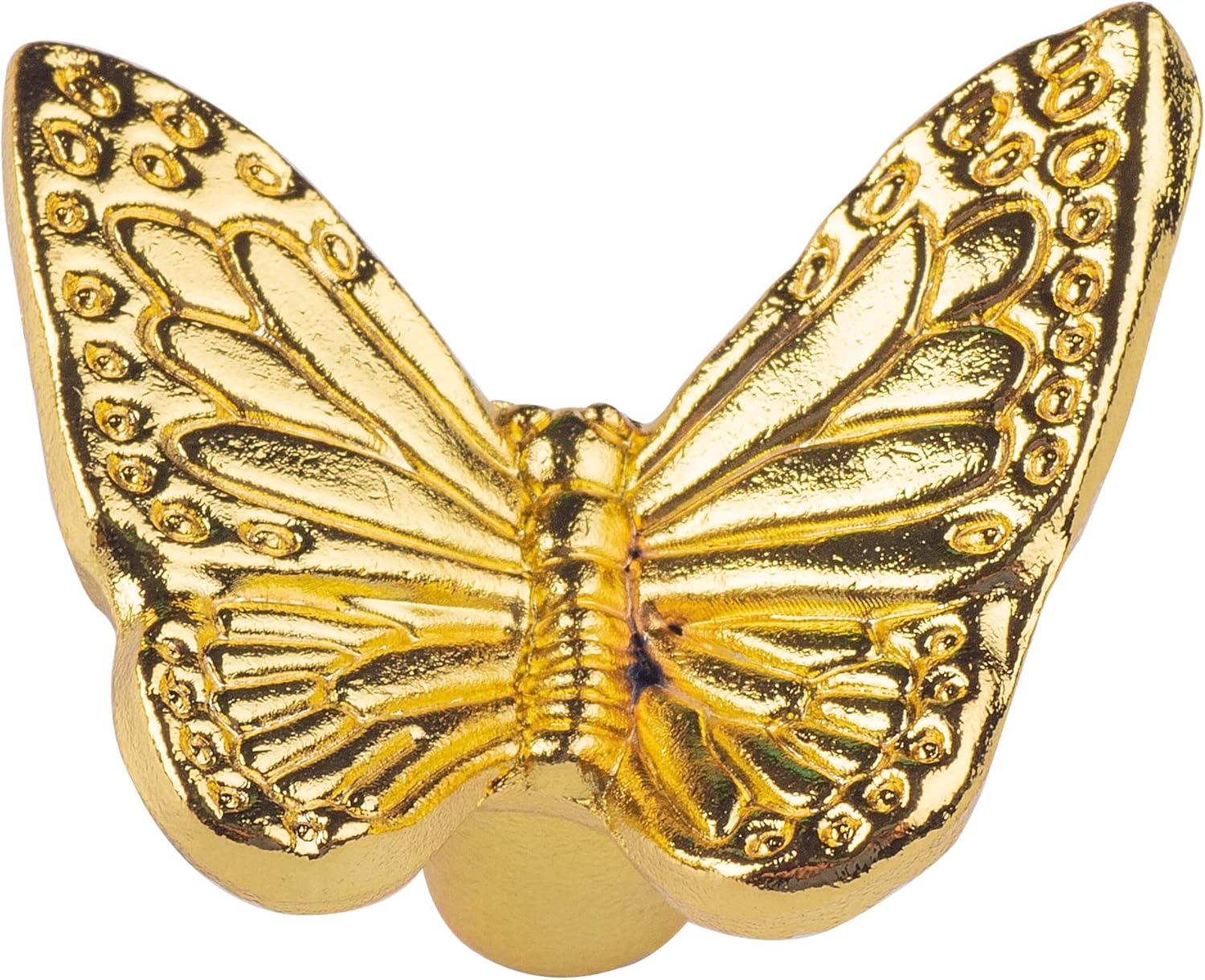 3 Pack Butterfly Shape Drawer Pulls - Stylish Kitchen Cabinet & Kid's Room Dresser Drawer Knobs - Modern Gold Dresser Knobs & Door/Window Pull Handles - Image 1