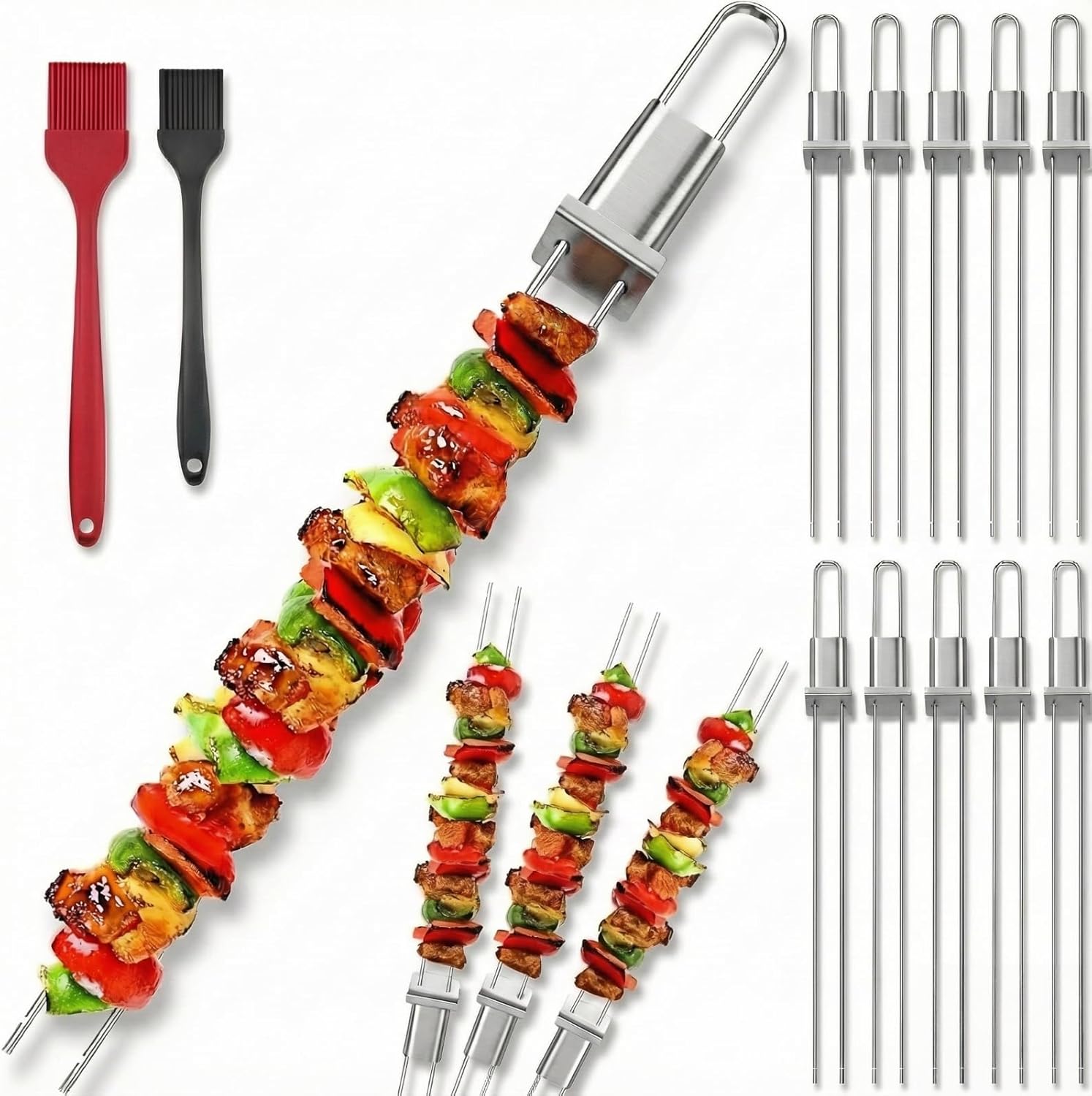 Kabob Skewers for Grilling, 10 Pack 13