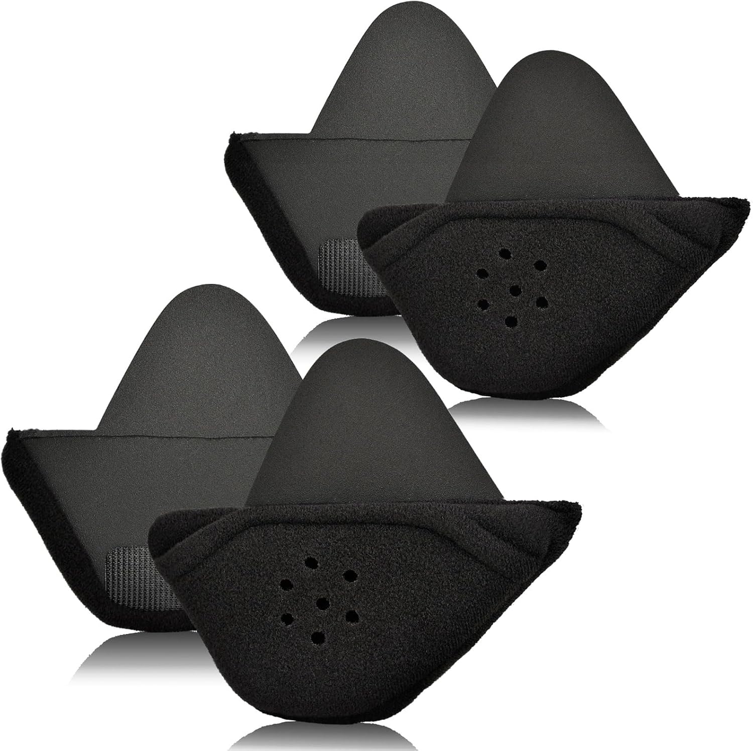 iGuerburn 2 Pair Half Helmet Ear Pads Speaker Pockets, Bluetooth Motorcycle Helmet Speakers Pouches 1/2 Helmet Accessories Ear Protection Reduce Wind Noise - Image 1