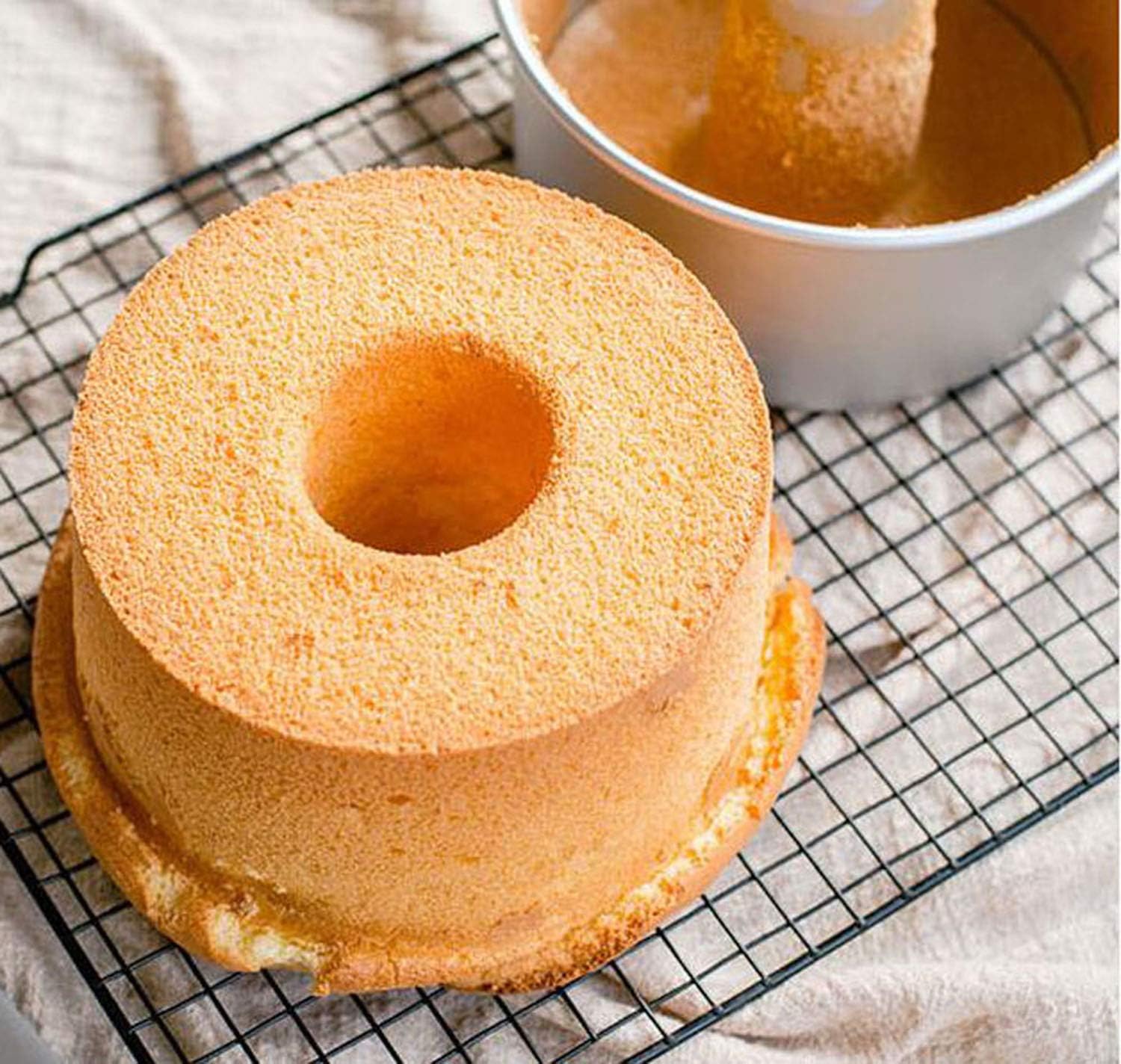 6 Inch Angel Food Cake Pan with Removable Bottom, Aluminum Round Tube Pan Chiffon Cake Mold Baking Tin - Image 6