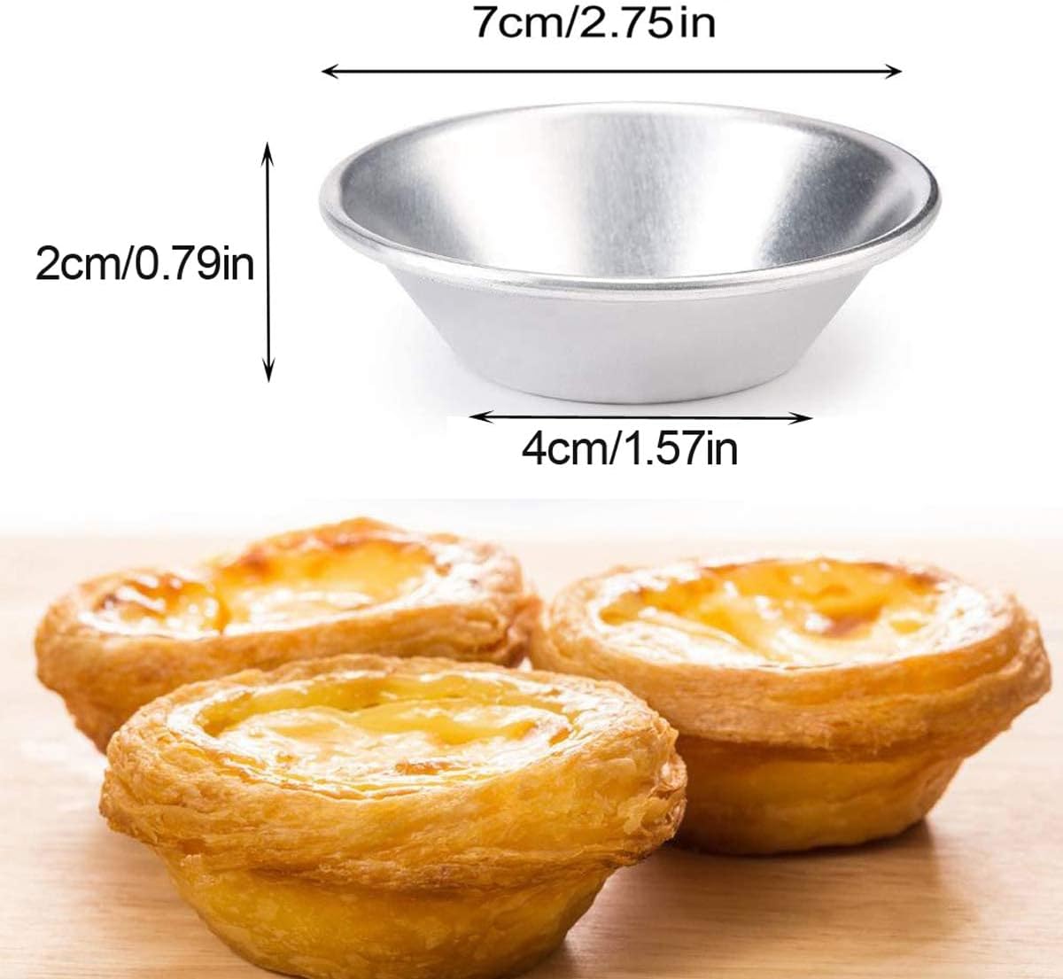 Cake Molds for Baking Bundle, 6 Inch Angel Food Cake Pan with Removable Bottom & 20Pcs Mini Tart Pans - Image 7