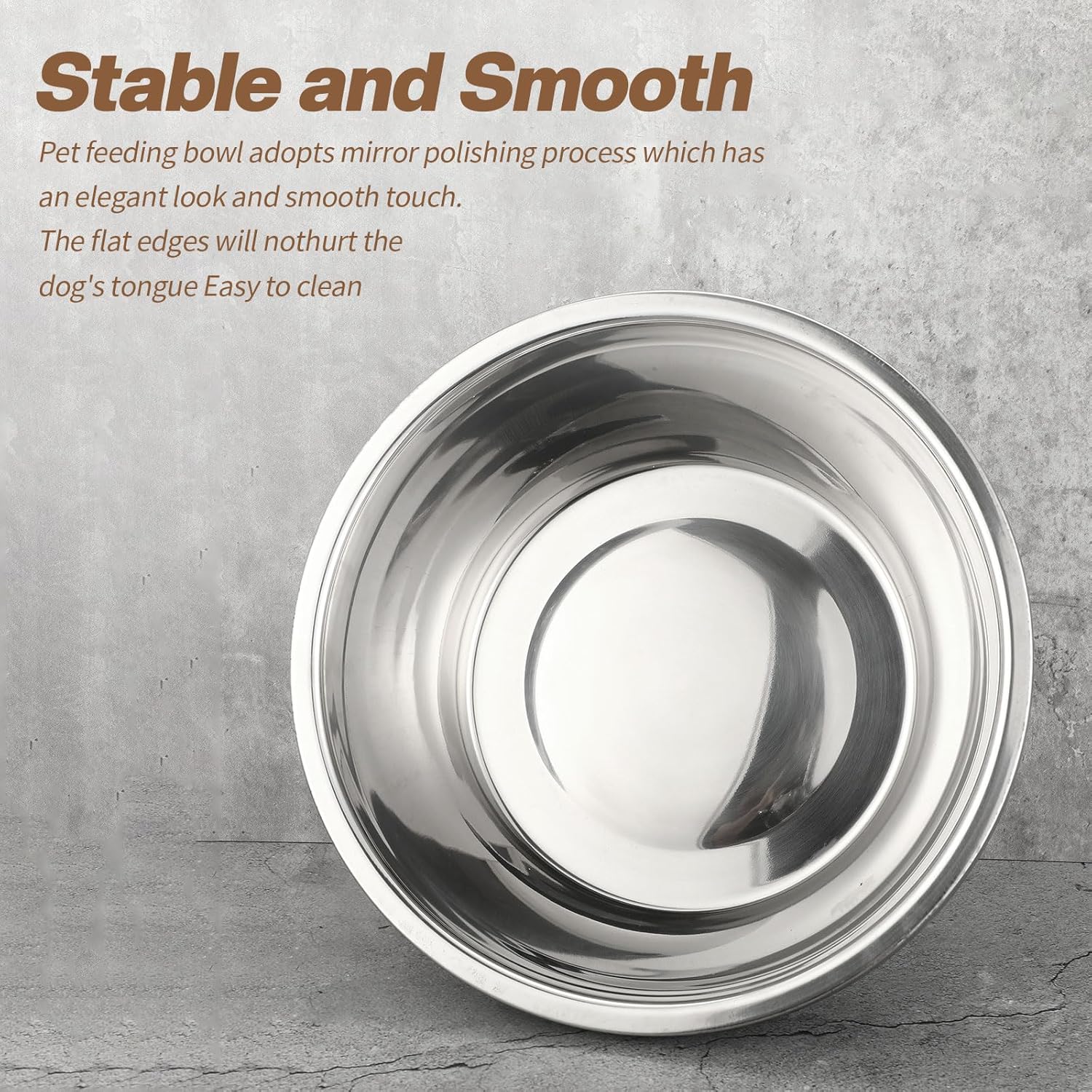 10 Pcs 8 Cup Metal Dog Bowls Stainless Steel Thickened Food Bowls Travel Kennel Food and Water Dish for Medium Large Size Dogs Cats, 64 Oz, Dishwasher Safe - Image 3