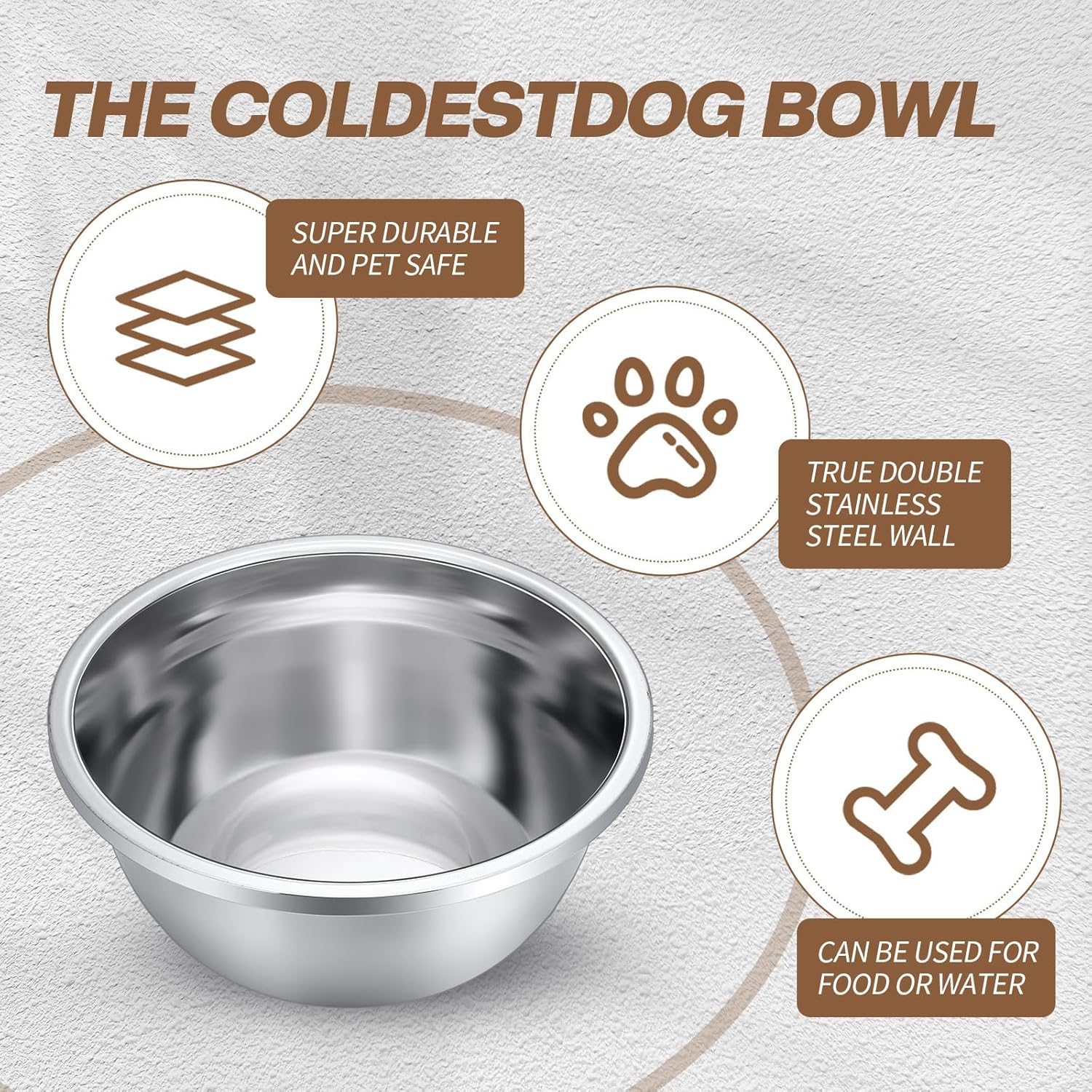 10 Pcs 8 Cup Metal Dog Bowls Stainless Steel Thickened Food Bowls Travel Kennel Food and Water Dish for Medium Large Size Dogs Cats, 64 Oz, Dishwasher Safe - Image 4