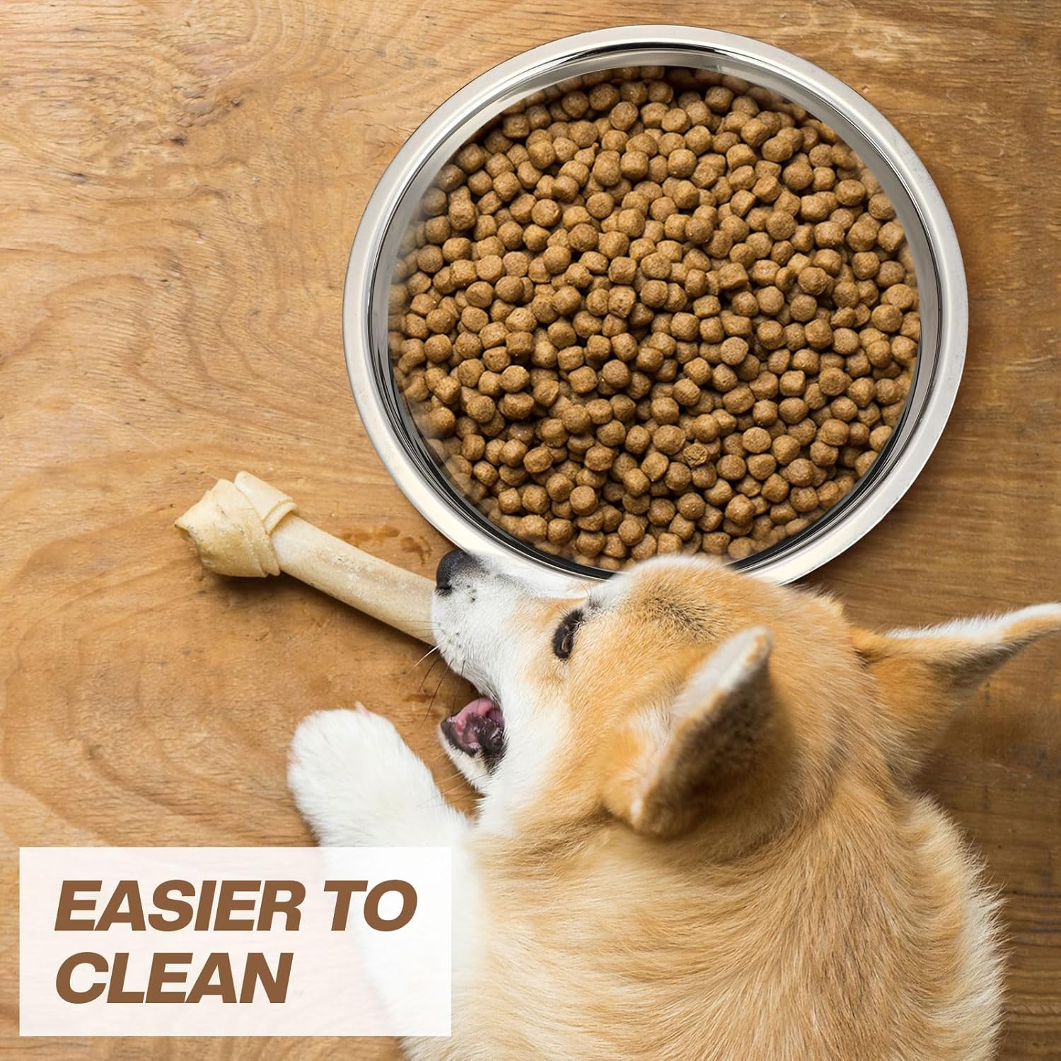 10 Pcs 8 Cup Metal Dog Bowls Stainless Steel Thickened Food Bowls Travel Kennel Food and Water Dish for Medium Large Size Dogs Cats, 64 Oz, Dishwasher Safe - Image 6