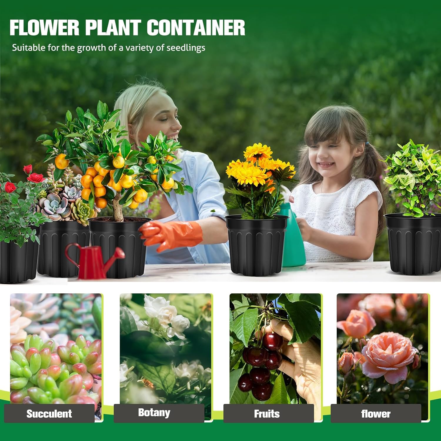 30 Pcs 3 Gallon Plant Nursery Pots Bulk Flexible Plastic Pots for Plants Thickened Soft Seed Starting Container with Drainage Hole Garden Pot Flower Container for Succulents Seedlings - Image 6