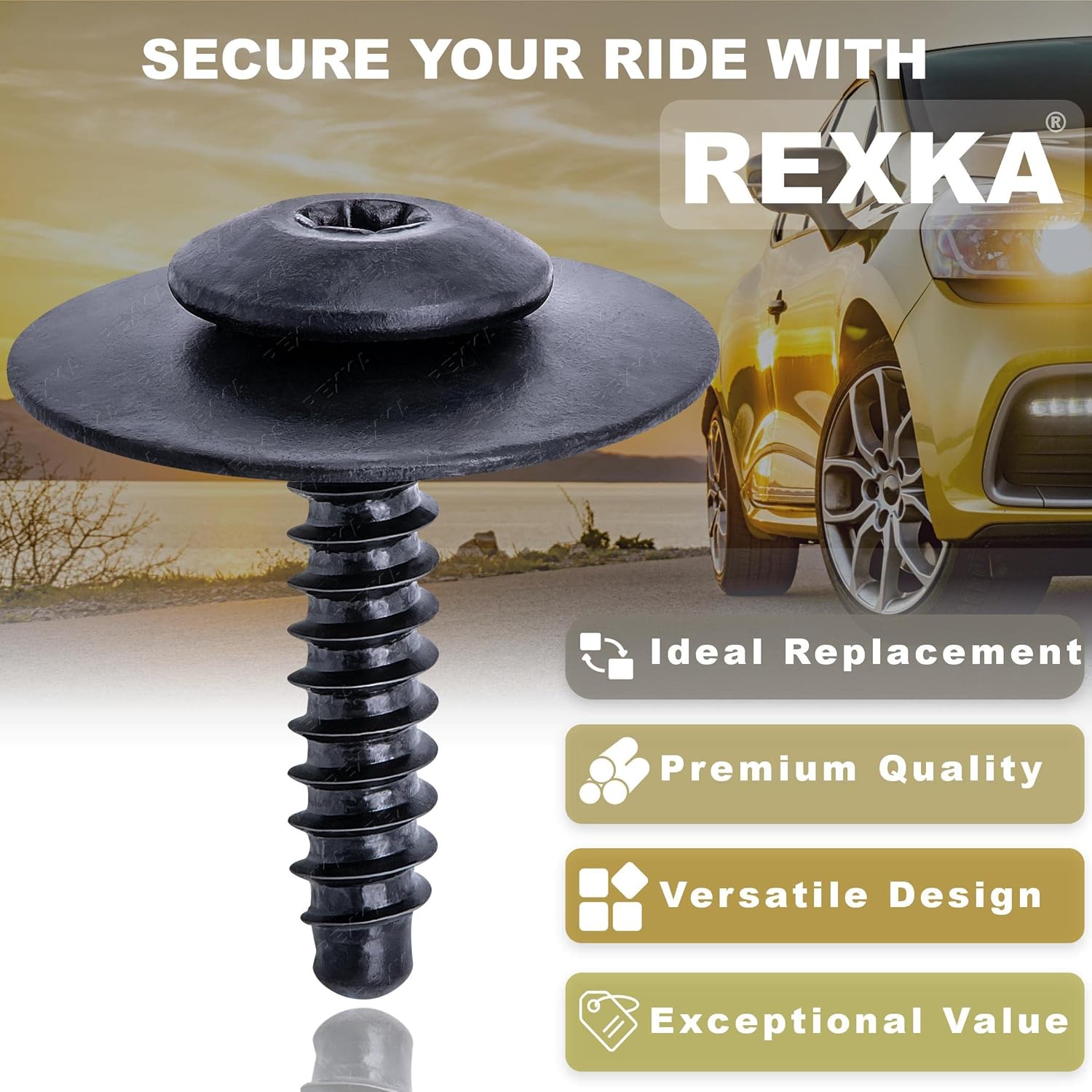 Rexka 20 Sets M4.2-1.41 (#8) Bumper Cover Fender Liner Screw Nut 11609952 11548270 for GM Chevy Hummer Buick Cadillac Saturn Cadillac GMC Trucks - Image 3