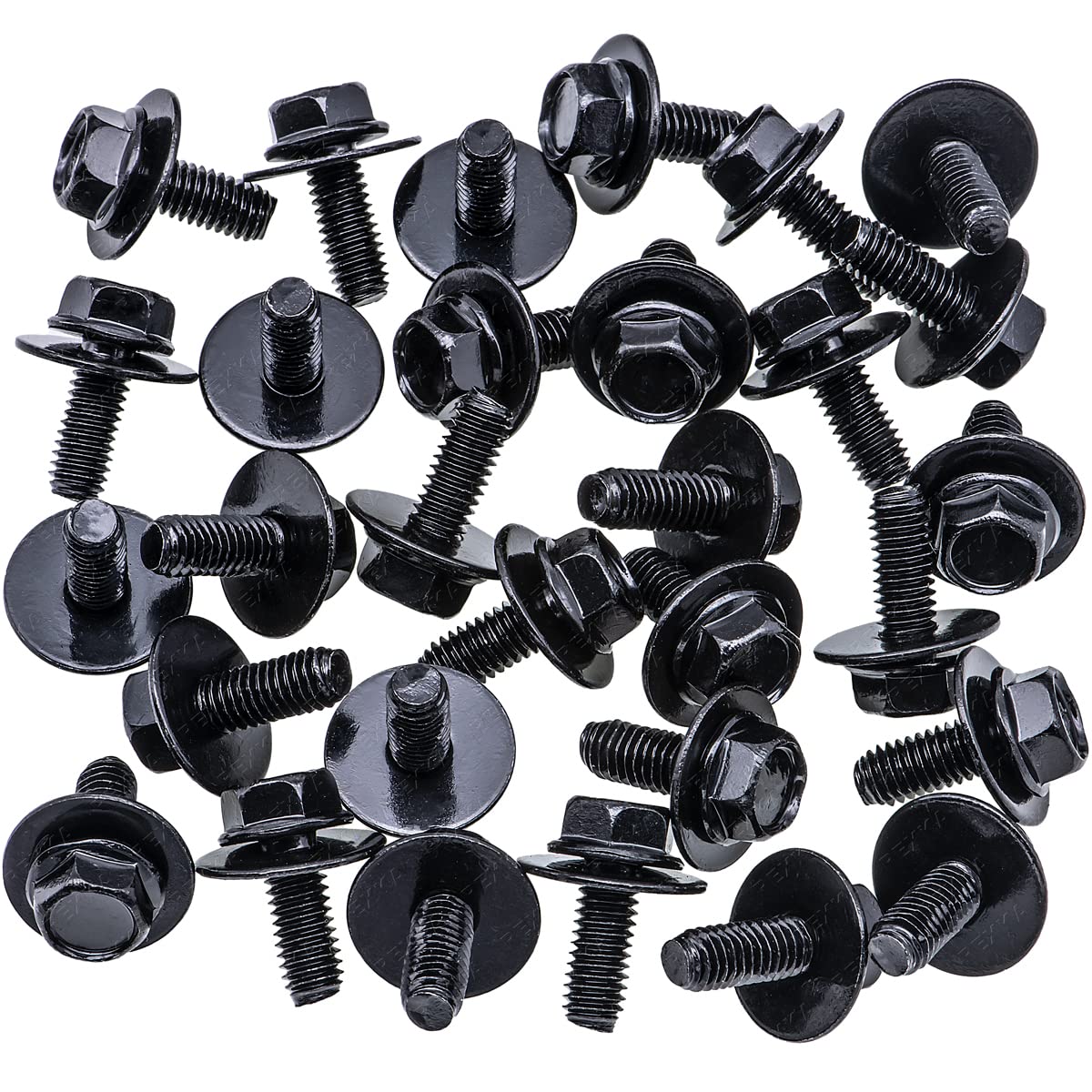 Rexka 30pcs M6-1.0 x 15mm Fender Liner Headlamp Assembly Screws Bolt for Mazda 9GG600616T Mazda 3 Mazda 6 Miata, MPV, MX-5 Miata, Protege, Protege5 - Image 2