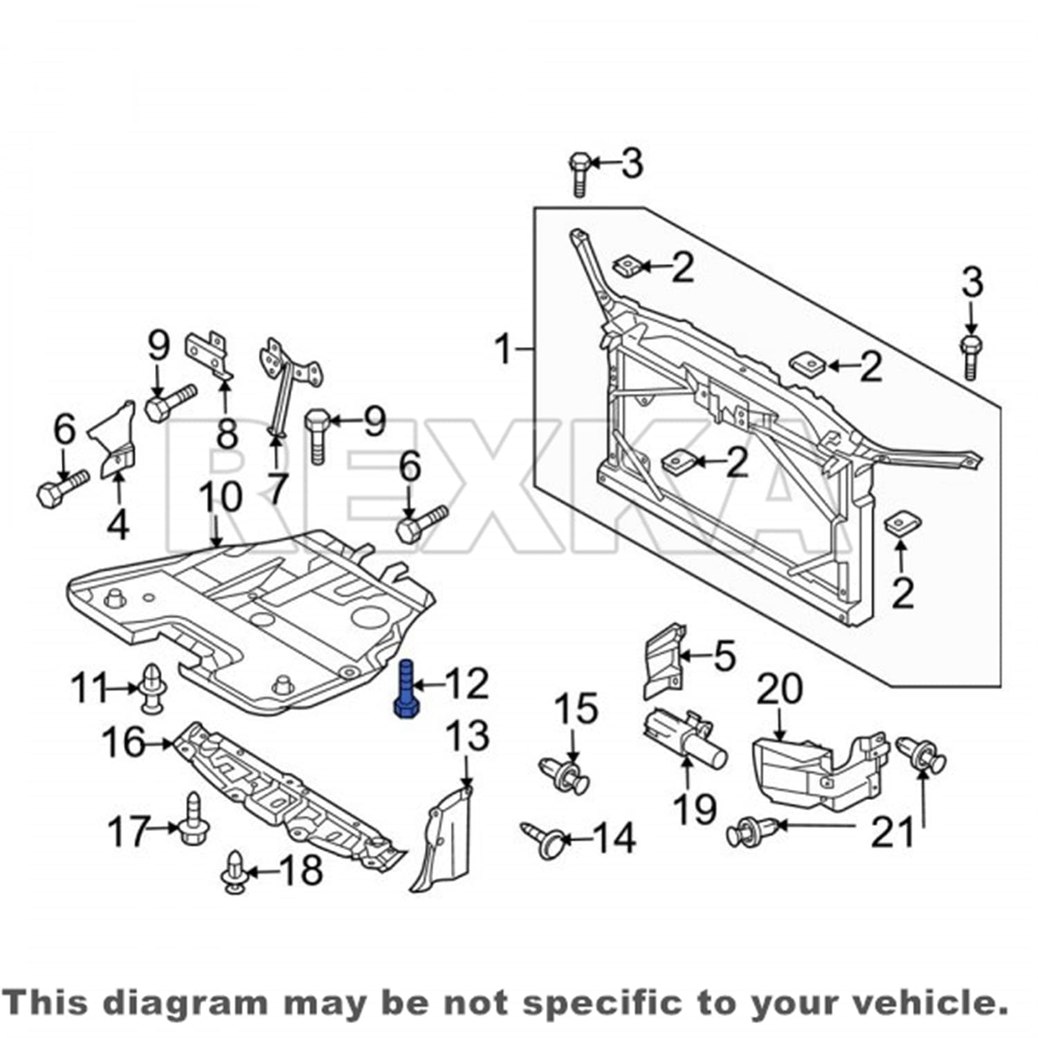 Rexka 30pcs M6-1.0 x 15mm Fender Liner Headlamp Assembly Screws Bolt for Mazda 9GG600616T Mazda 3 Mazda 6 Miata, MPV, MX-5 Miata, Protege, Protege5 - Image 6