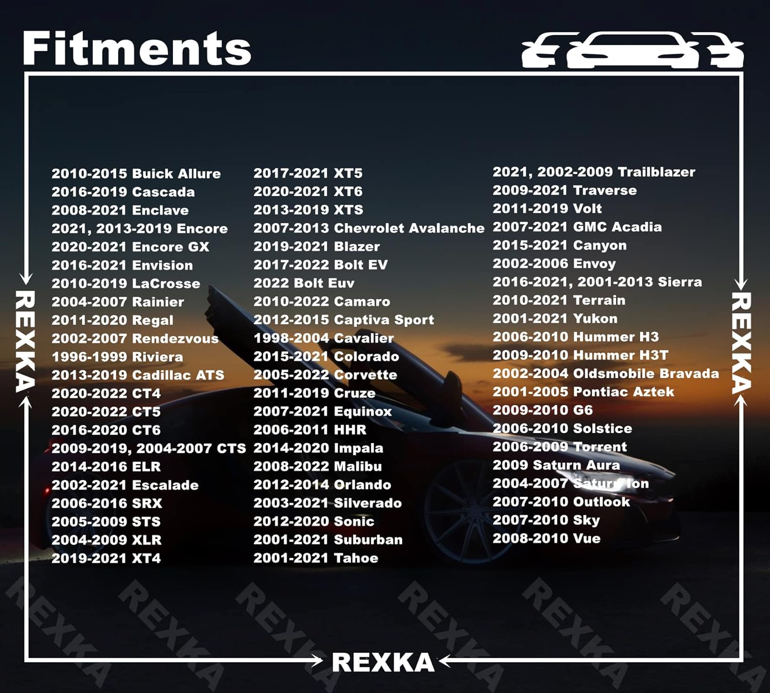Rexka 30pcs Bumper Cover License Frame Wheel Flare Fender Split-Type Rivets Compatible with GM 11516807 Buick Cadillac Chevrolet GMC Hummer Pontiac - Image 3