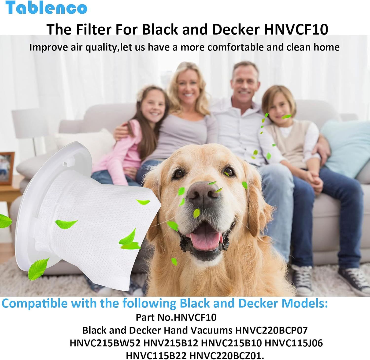 HNVC10 Replacement ilters, Compatible with Black and Decker Dustbuster Hand Vacuums HNVC215B10, HNV215B12, HNVC215BW52, HNVC115J06, HNVC115B22, HNVC220BCZ01, HNVC220BCP07 ilter (6 Pack) - Image 7