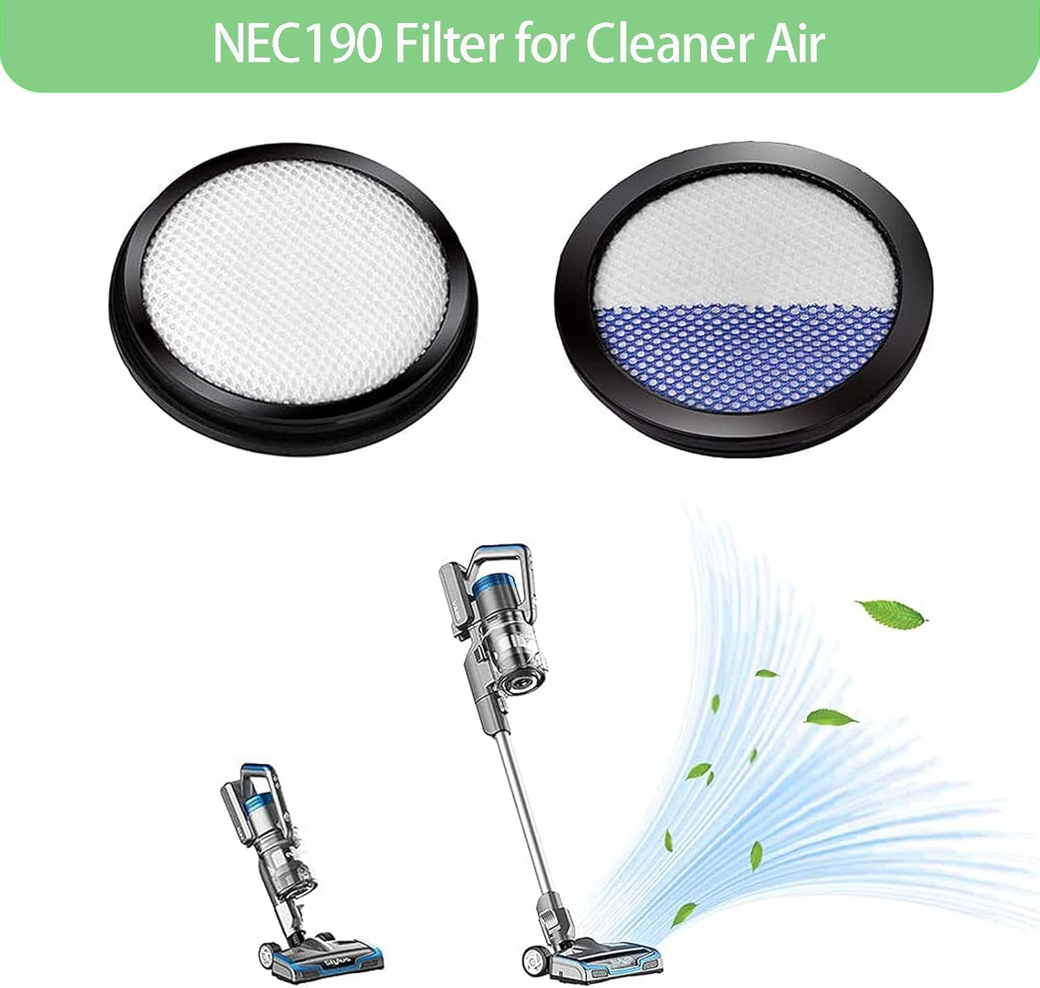 6 Pack Replacement ilters or Eureka RapidClean Pro Cordless Stick Vacuum Cleaner NEC180 NEC185 NEC186 NEC190 - Image 4