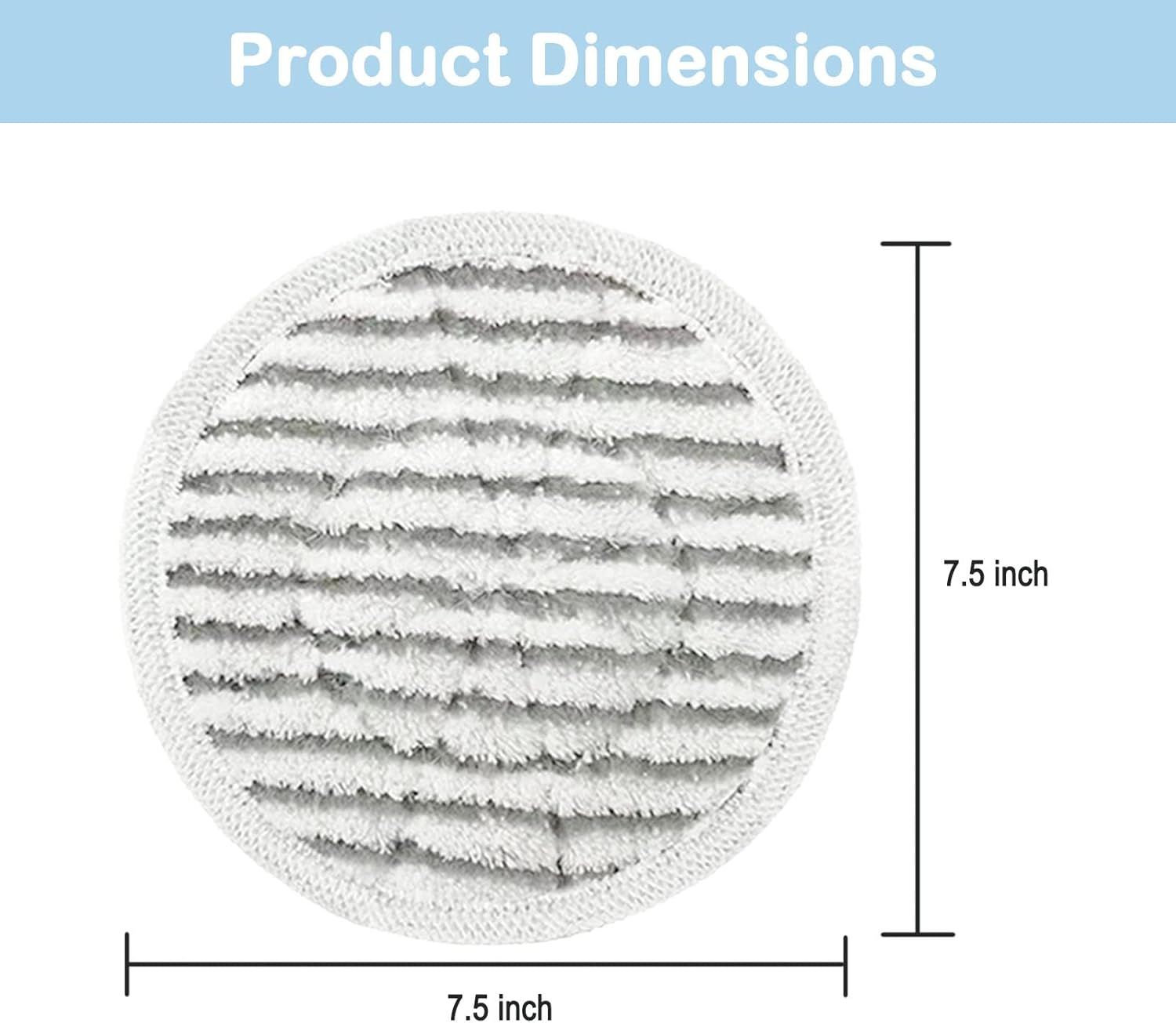 12 Pack Replacement Steam Mop Pads or Shark S8201 S7001 S8001 S7201 S7000AMZ S7000 S7005 S7020 S7001C Steam Mop, Steam & Scrub All-in-One Scrubbing and Sanitizing, Dirt Grip Scrub Washable Pad - Image 2
