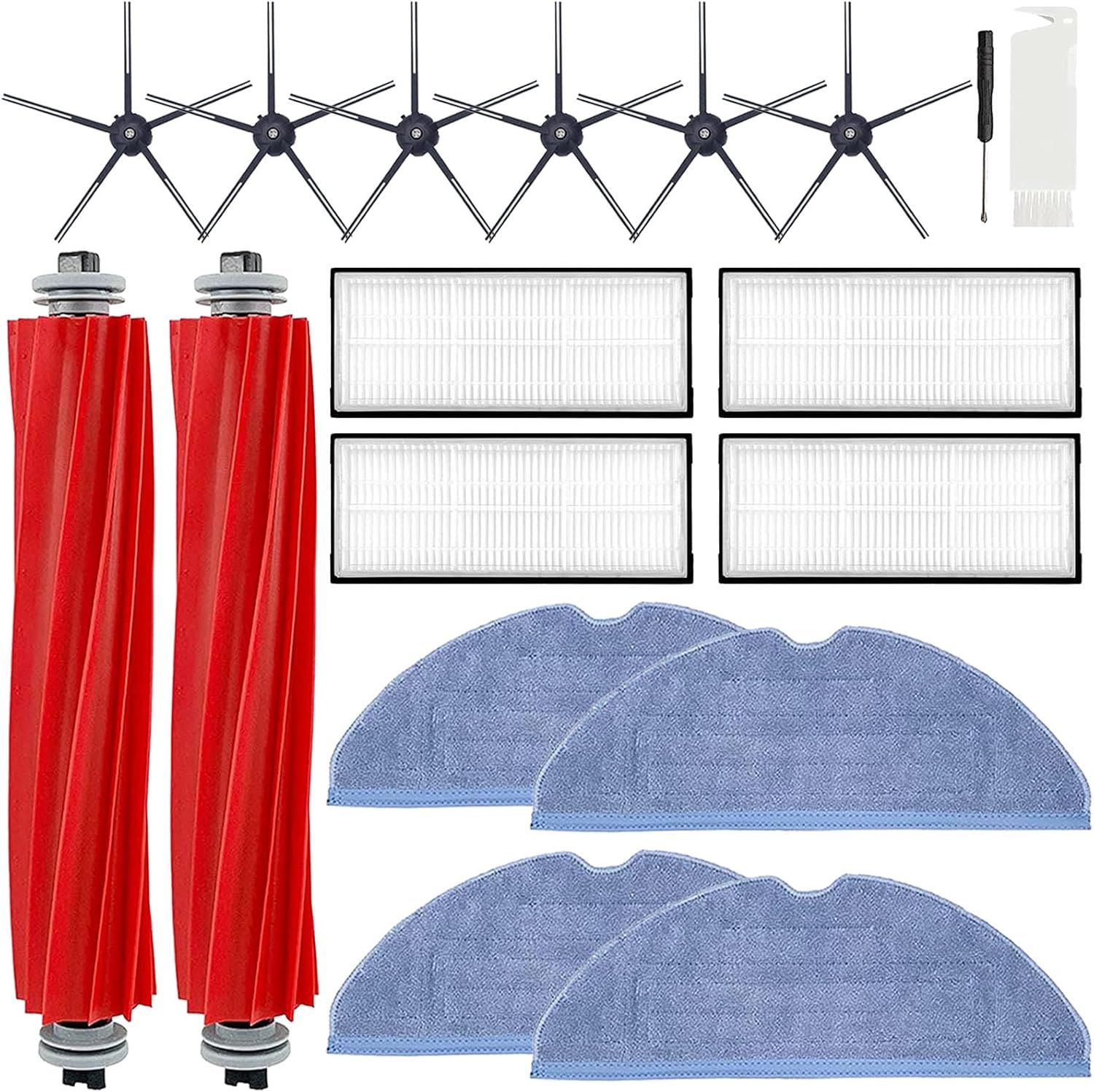 Compatible Replacement Parts Compatible with  S7 S7+ S7 MaxV, S7 MaxV Plus T7S T7 plus T7S plus Robot Vacuum, 2 Roller Brush, 4 ilter, 6 Side Brush, 4 Mop Cloth - Image 1