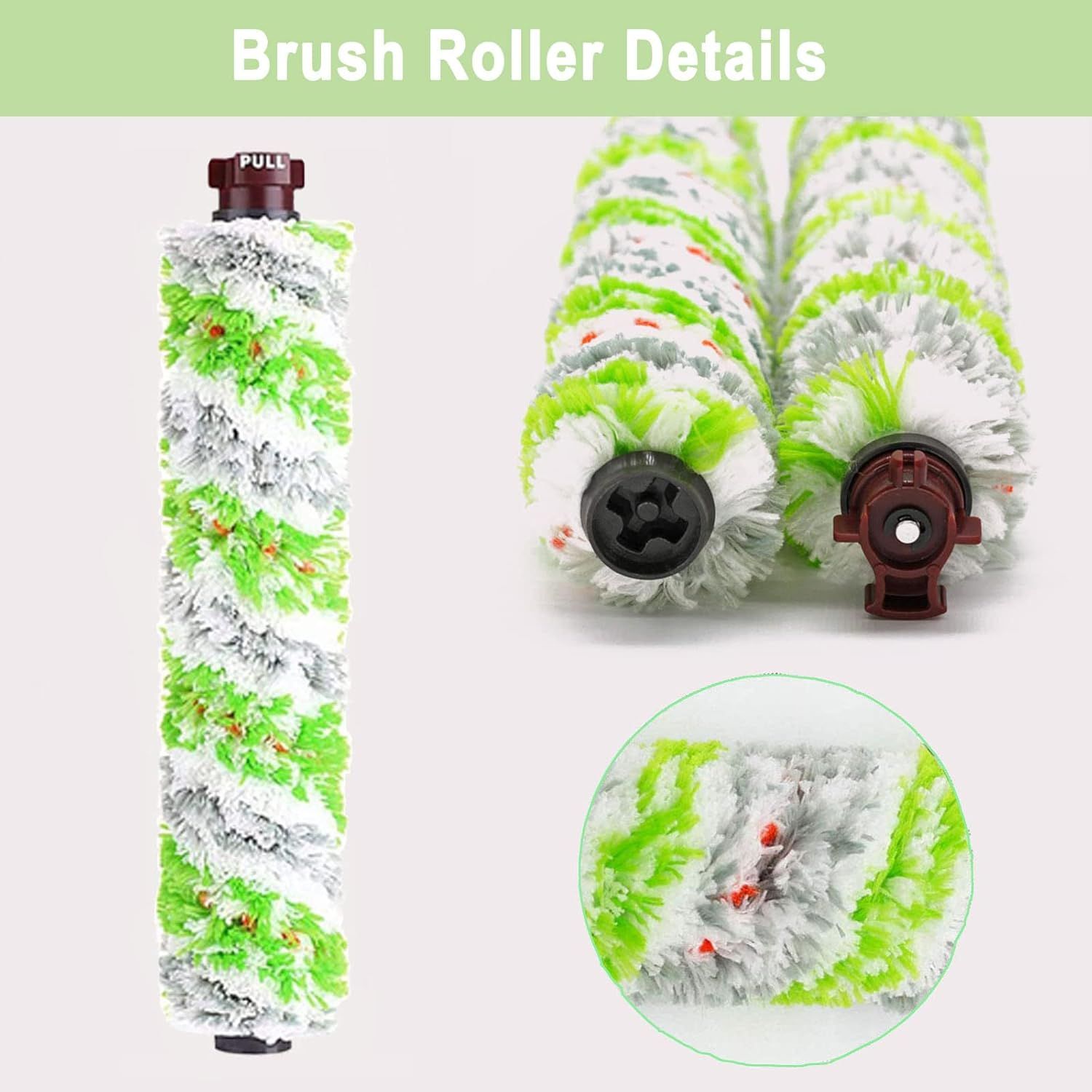 8 Pack Replacement Parts or Bissell CrossWave Pet Pro 2306A & CrossWave 1785 Series 3888A Vacuum Cleaner, 4 Pack 2460 Brush Rolls, 4 Pack 1866 ilters, Compare to Part 1613568&161-3568, 1608684 - Image 4