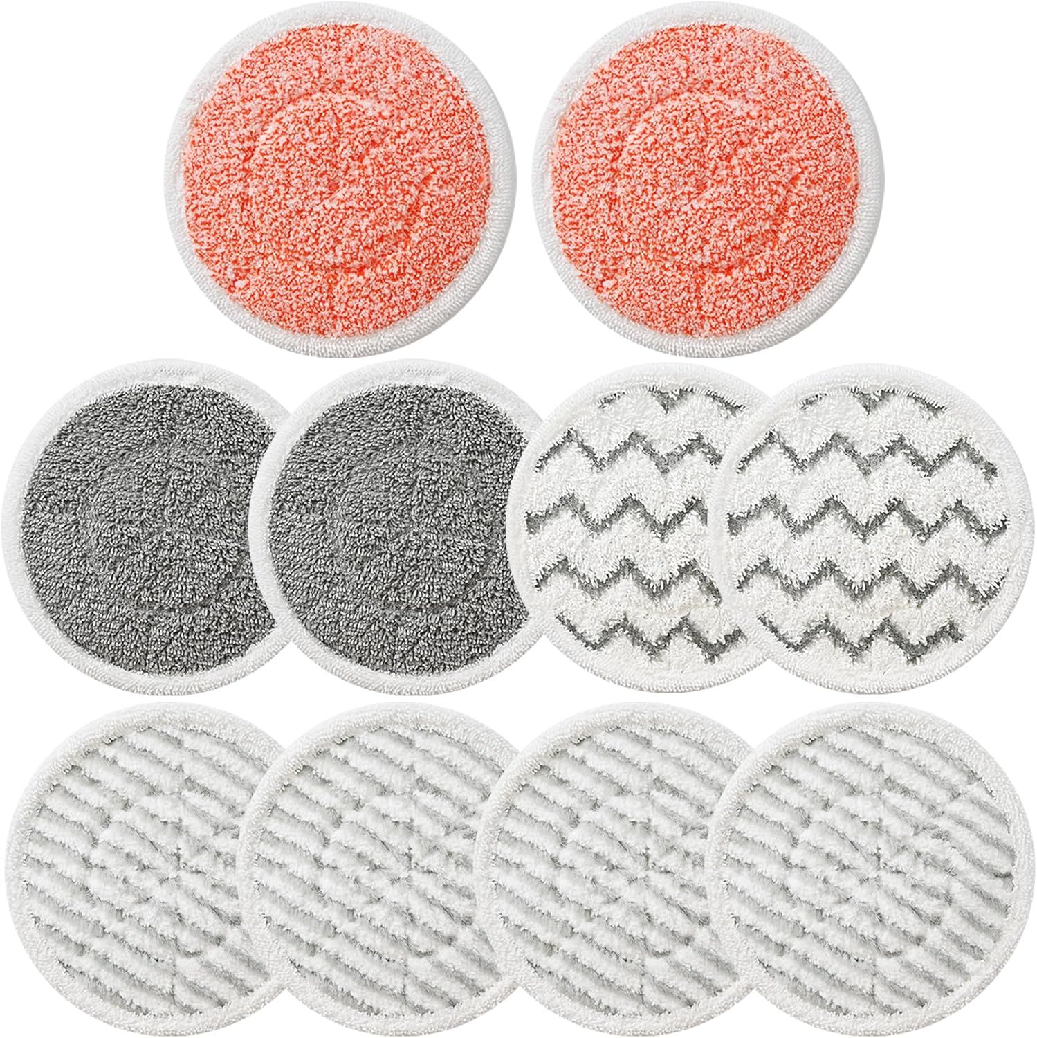 10 Pack Upgraded Replacement Steam Mop Pads or Shark S8201 S7001 S8001 S7201 S7000AMZ S7000 S7005 S7020 S7001C Steam Mop,Steam & Scrub All-in-One Scrubbing and Sanitizing,Dirt Grip Scrub Washable Pad - Image 1