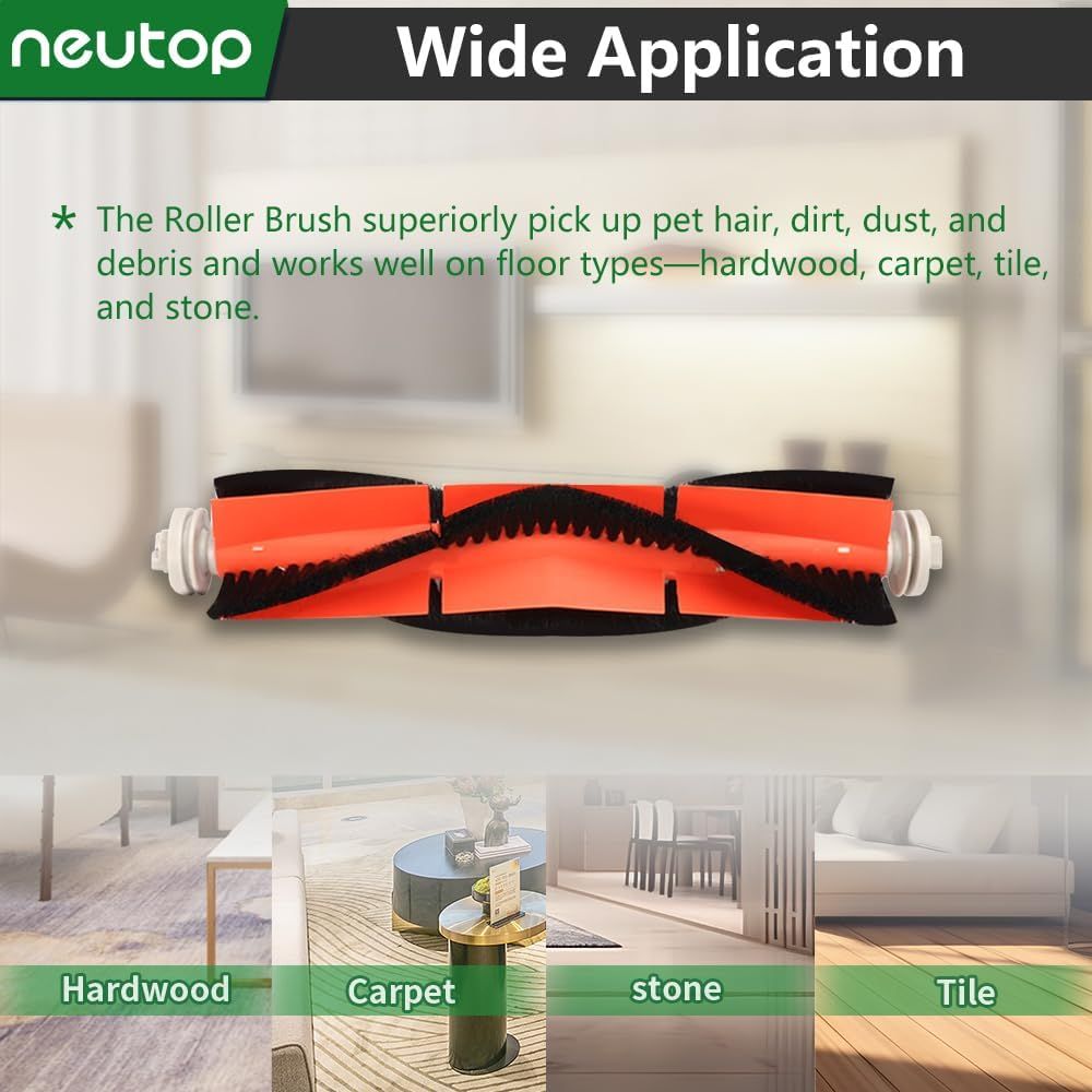 Replacement Accessories Kit Compatible with  S6 S6 Pure S5 S5 Max S4 E4 E20 E25 E35 C10 S50 Robot Vacuum Parts with 2 Main Brush 4 ilter 4 Side Brush 1 Cleaning Tool - Image 4
