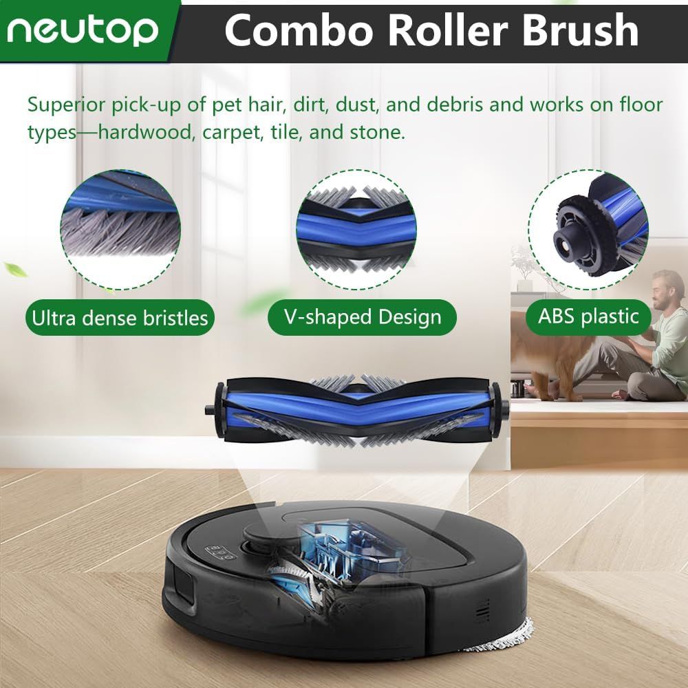 Replacement Parts Compatible with Ecovacs Deebot N30 Omni, N30 Pro Omni, Robot Vacuum Accessories 1 Roller 4 ilter 4 Side Brush 4 Mop Pad 4 Dust Bag - Image 3