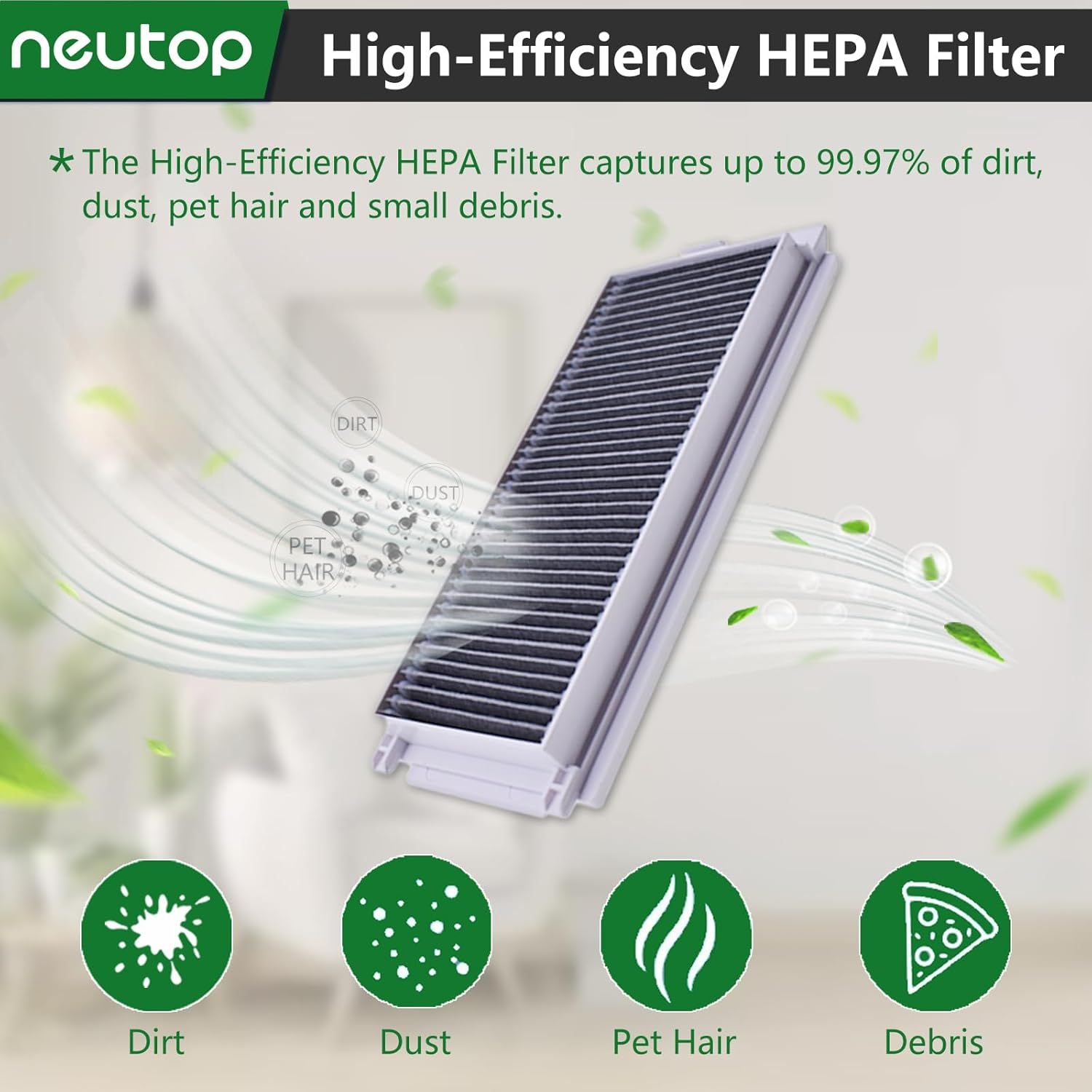 Replacement Parts Compatible with Ecovacs Deebot N30 Omni, N30 Pro Omni, Robot Vacuum Accessories 1 Roller 4 ilter 4 Side Brush 4 Mop Pad 4 Dust Bag - Image 4
