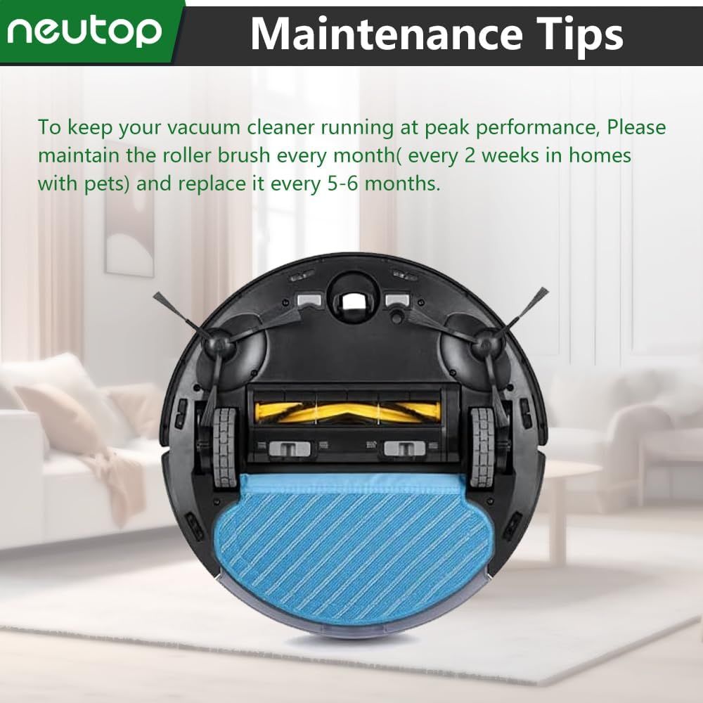 Brush Rollers Compatible with Ecovacs Deebot OZMO 920, 950, T5, T8 aivi, T9, N8 Pro, X1 Turbo/Plus, T10 Plus, N10, Robot Vacuums, 2-Pack. - Image 6