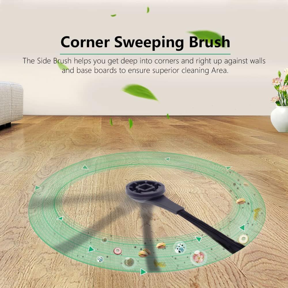 Replacement Compatible with Shark IQ Series R101AE RV1001AE RV101 RV1001 RV912S, Robot Vacuum with 1 Main Brush 2 HEPA ilter 4 Side Brush - Image 6