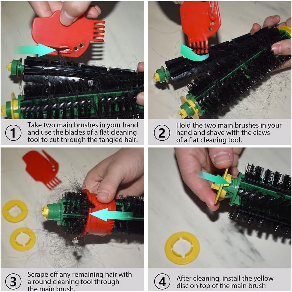 Replacement Parts Accessories ilters Brushes Compatible with iRobot Roomba 500 Series 555 560 561 562 570 581 and Other Models with Green or Red Cleaning Head. - Image 6