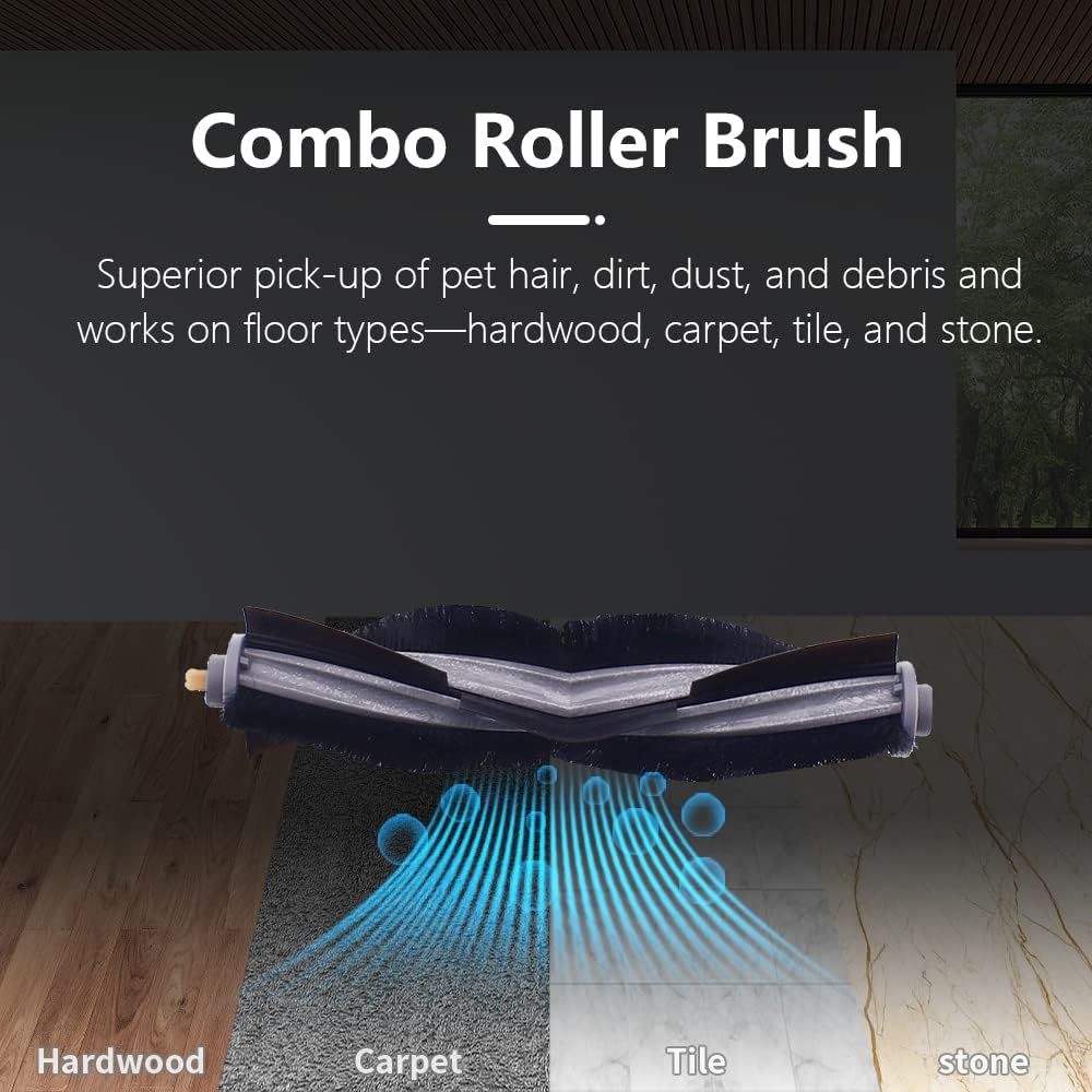 Replacement Parts Compatible with Ecovacs Deebot X1 Plus/Turbo/Omni, T10 Plus/Omni, Robot Vacuum Accessories 1 Roller 4 ilter Sets 6 Side Brushes. - Image 3