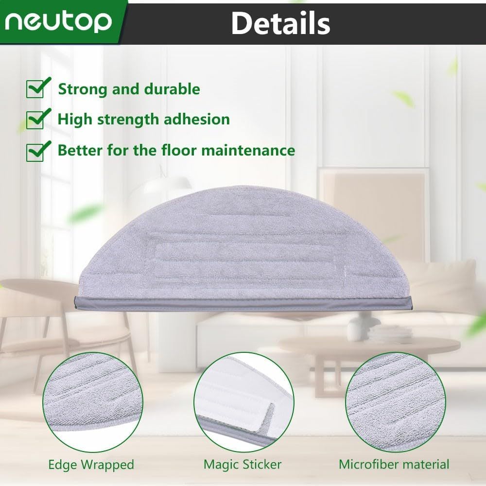 Mop Cloths Pads, Compatible with  S8, S8+, S7, S7+, S7 MaxV Plus/MaxV Ultra/Pro Ultra, Robot Vacuum Cleaners, Washable Spare Parts Accessories, 6-Pack. - Image 5