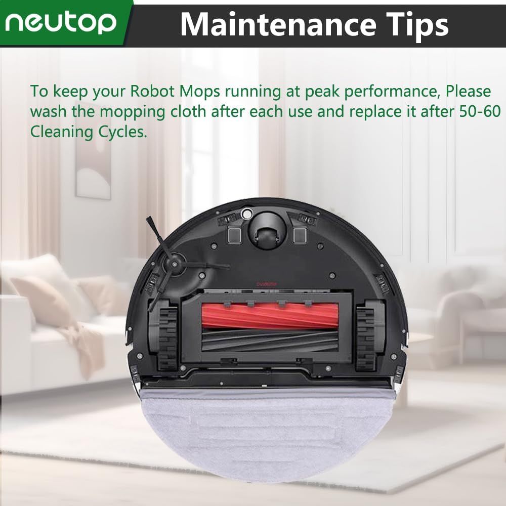 Mop Cloths Pads, Compatible with  S8, S8+, S7, S7+, S7 MaxV Plus/MaxV Ultra/Pro Ultra, Robot Vacuum Cleaners, Washable Spare Parts Accessories, 6-Pack. - Image 6