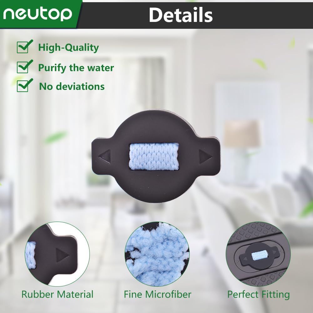 Microiber Washable Wet Mopping Cloths Pads Water Wick Caps Kit Replacement Compatible with iRobot Braava 320 380 381 380T 390 390T Mint 4200 4205 5200 5200C Model, 9 Wet Mops 5 Wick Cap. - Image 5