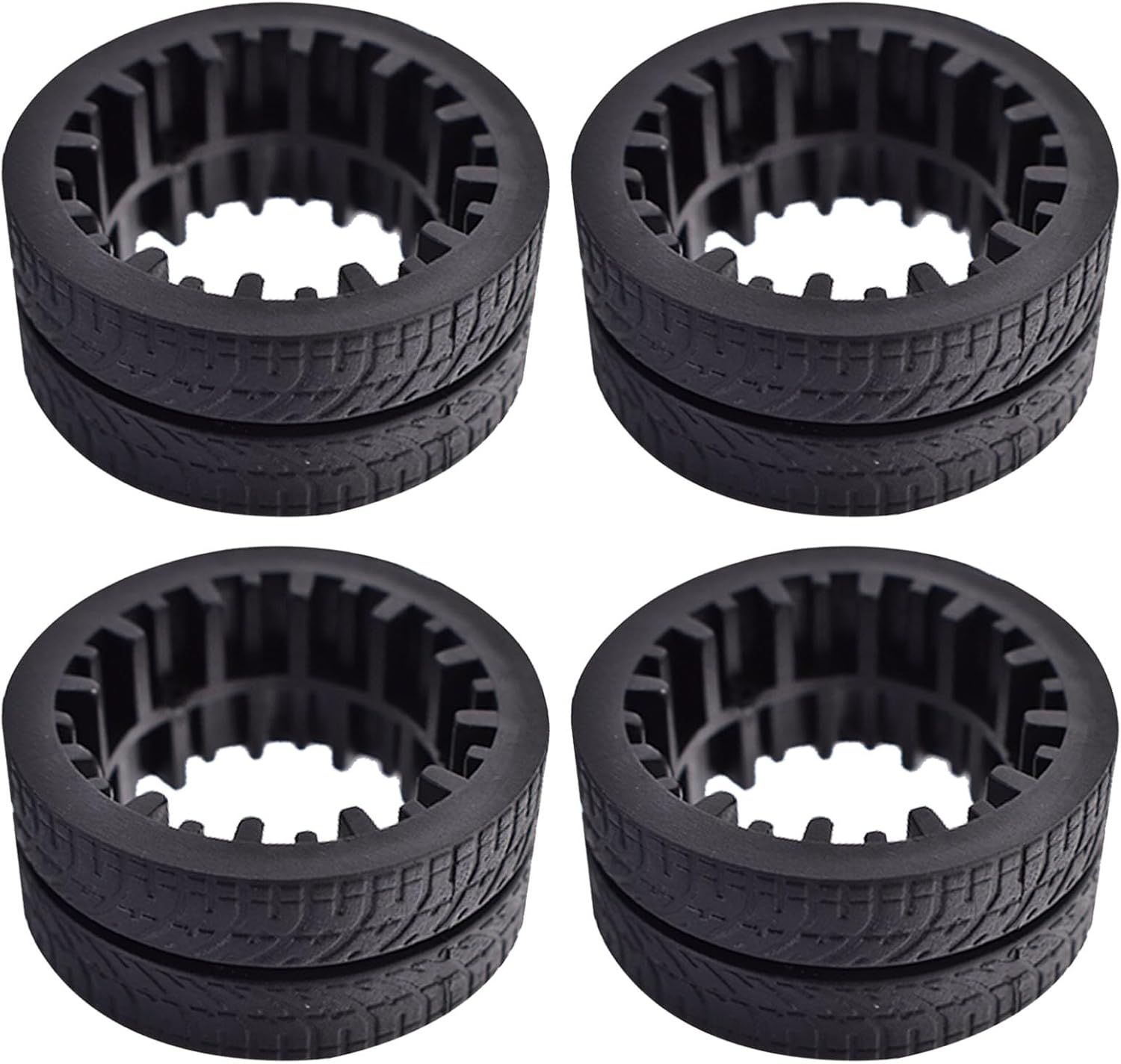 Replacement Rubber Wheel Tires Compatible with iRobot Braava Jet M6 (6110) (6012) (6112) (6113), Anti-slip, Great Adhesion and Easy Assembly, 4-Pack. - Image 1