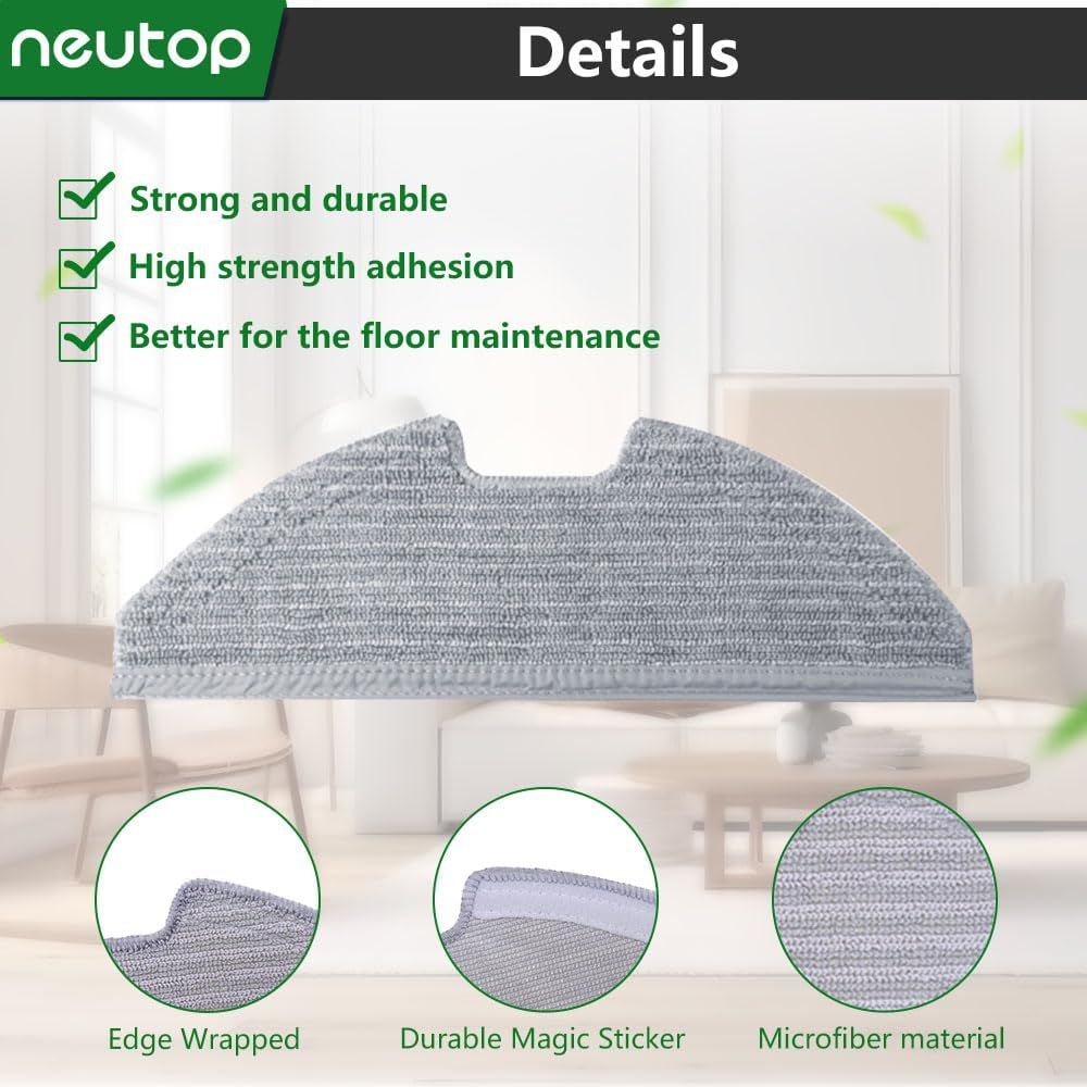 Replacement Washable Mopping Cloth Mop Pads Compatible with euy RoboVac G30/G20/G10 Hybrid, Robot Vacuums Accessory, 6-Pack. - Image 3