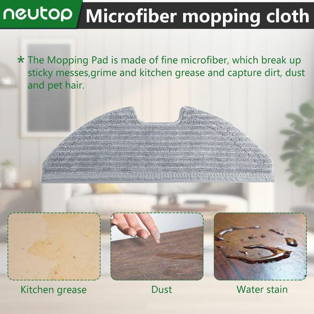 Replacement Washable Mopping Cloth Mop Pads Compatible with euy RoboVac G30/G20/G10 Hybrid, Robot Vacuums Accessory, 6-Pack. - Image 5