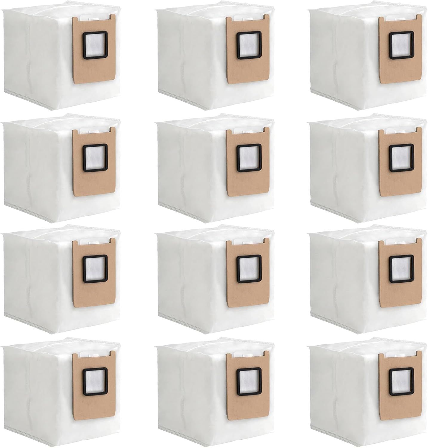 Replacement Dust Bags Compatible with euy E25/ E28/ C28, Robot Vacuum Parts Accessories Disposable Bags, 12-Pack. - Image 1