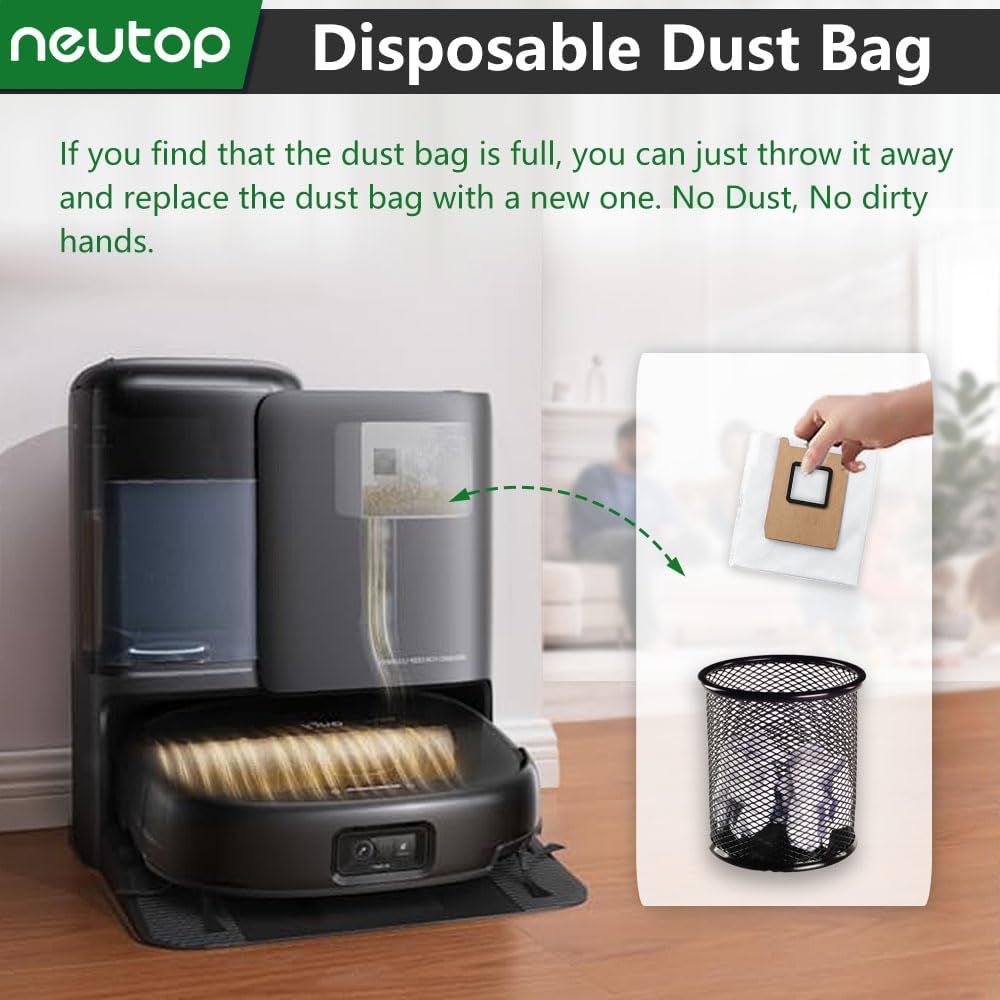 Replacement Dust Bags Compatible with euy E25/ E28/ C28, Robot Vacuum Parts Accessories Disposable Bags, 12-Pack. - Image 7