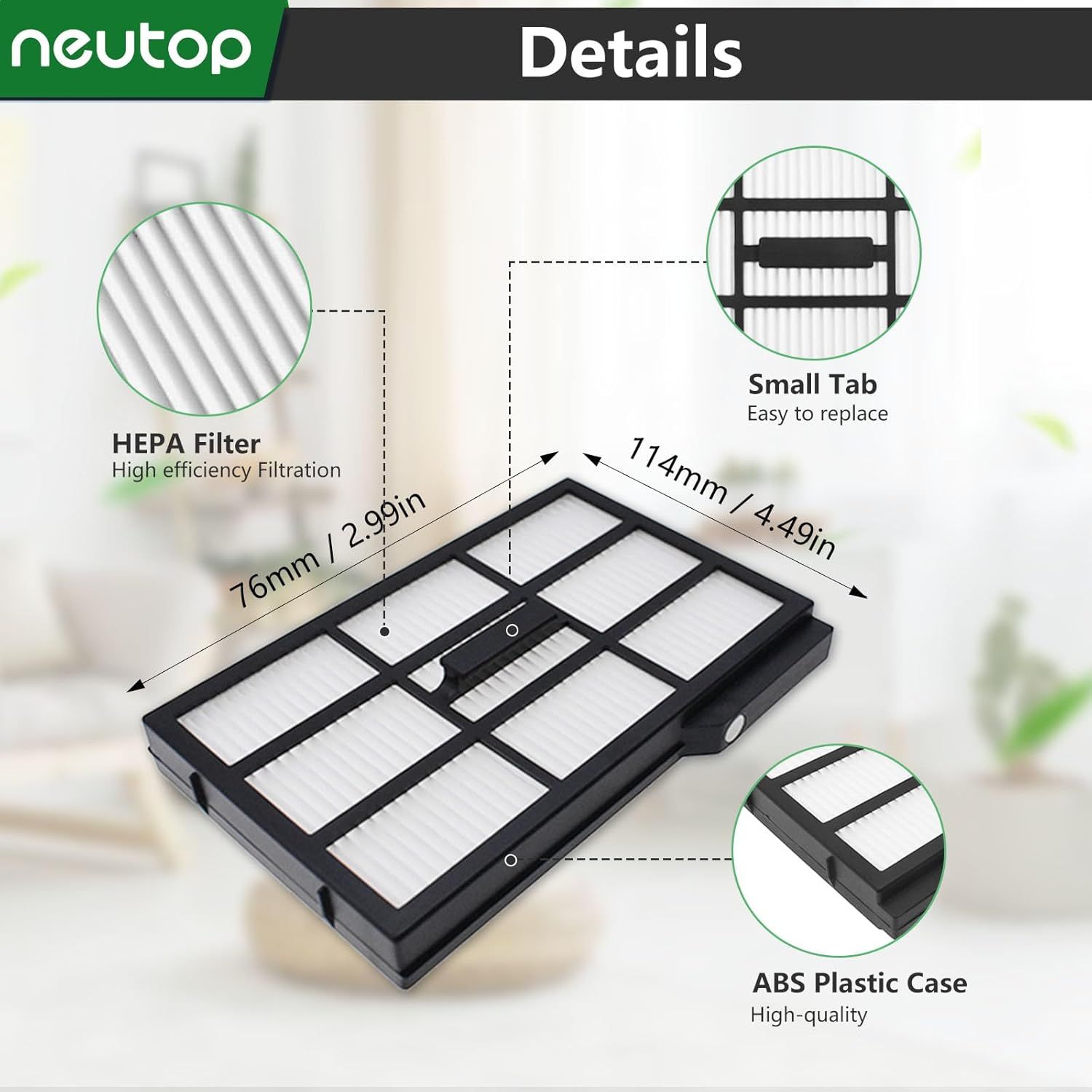 Replacement HEPA ilters Compatible with euy E28 E25 (New Version) Robot Vacuums Parts High-Eiency ilter Accessories, 8-Pack - Image 4